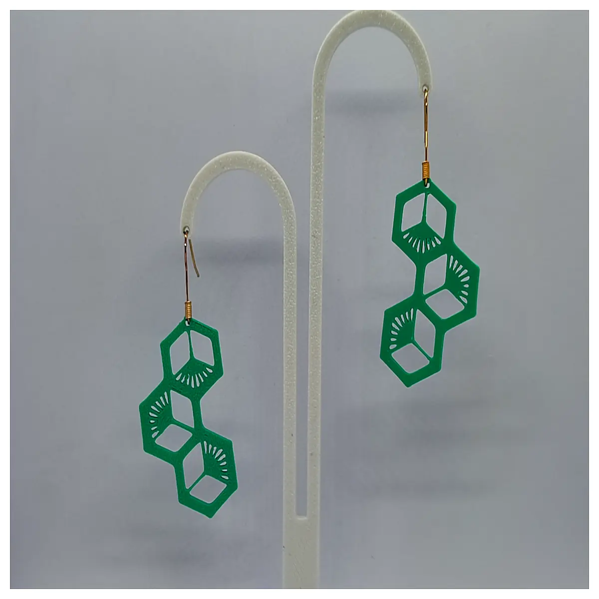 Emerald Prism Earrings Captivating Shine Iridescent Gemstone Jewelry Accessories Gift Idea Sparkling Studs