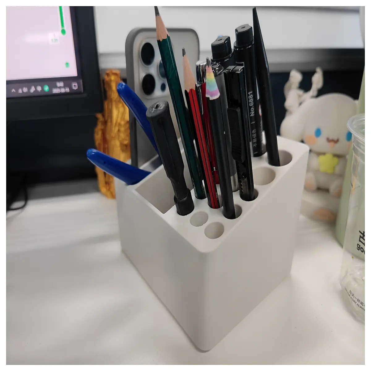 Desktop Storage Box Organizer Desk Storage Solutions Office Storage Containers Small Item Organizer Desktop Storage Accessories