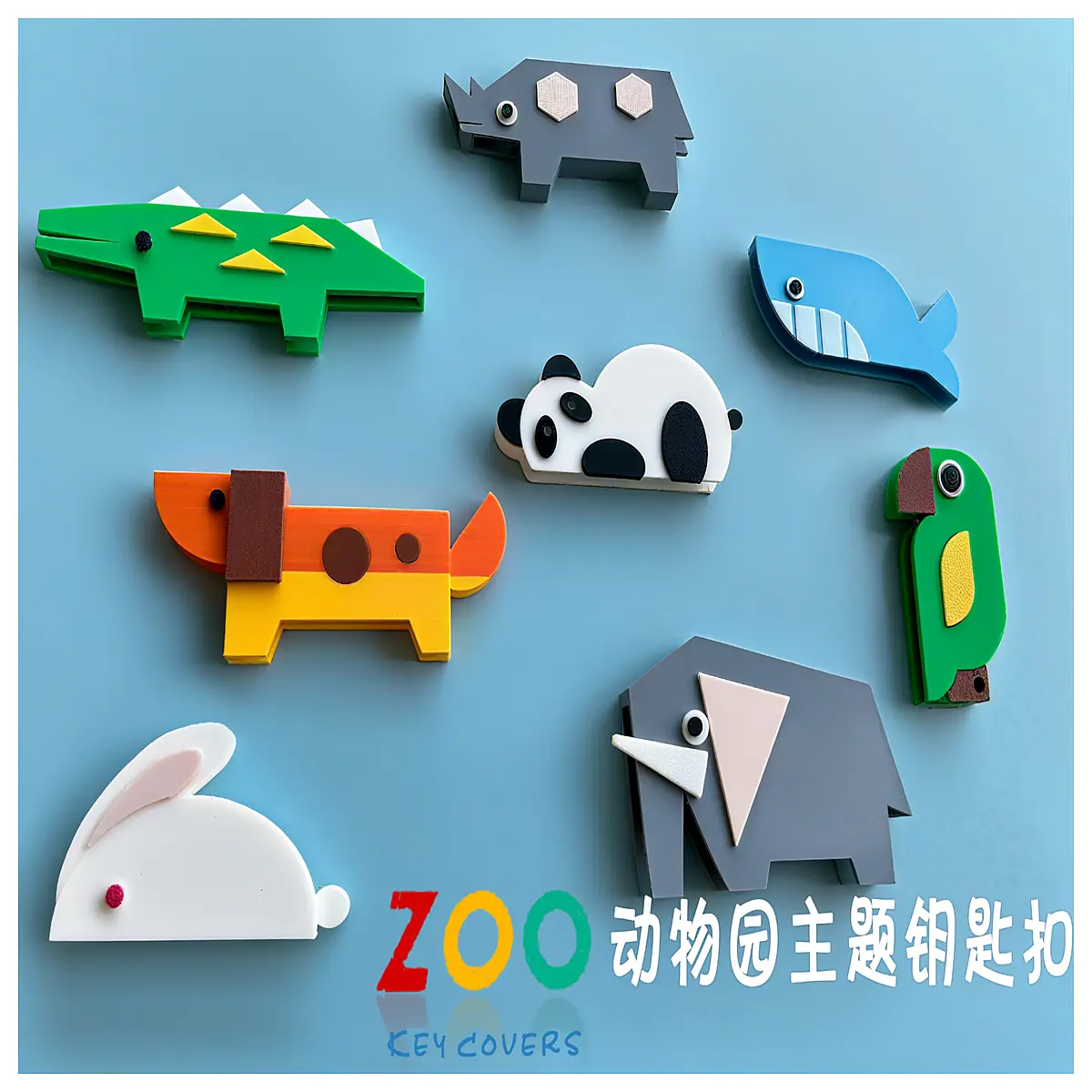 Zoo Keychain Cute Animal Souvenir Fun Hanging Charm Pet Decoration Theme Collectibles