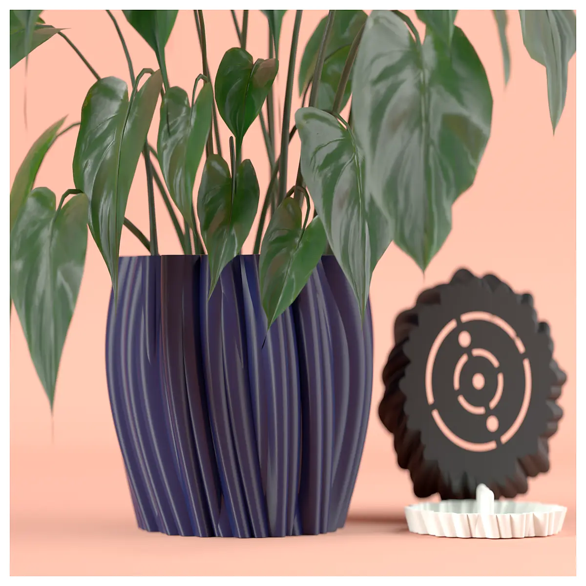 Flower Pot Assembly 2 Pieces with Drainage Tray Plant Pot Garden Decor Indoor Outdoor Use
