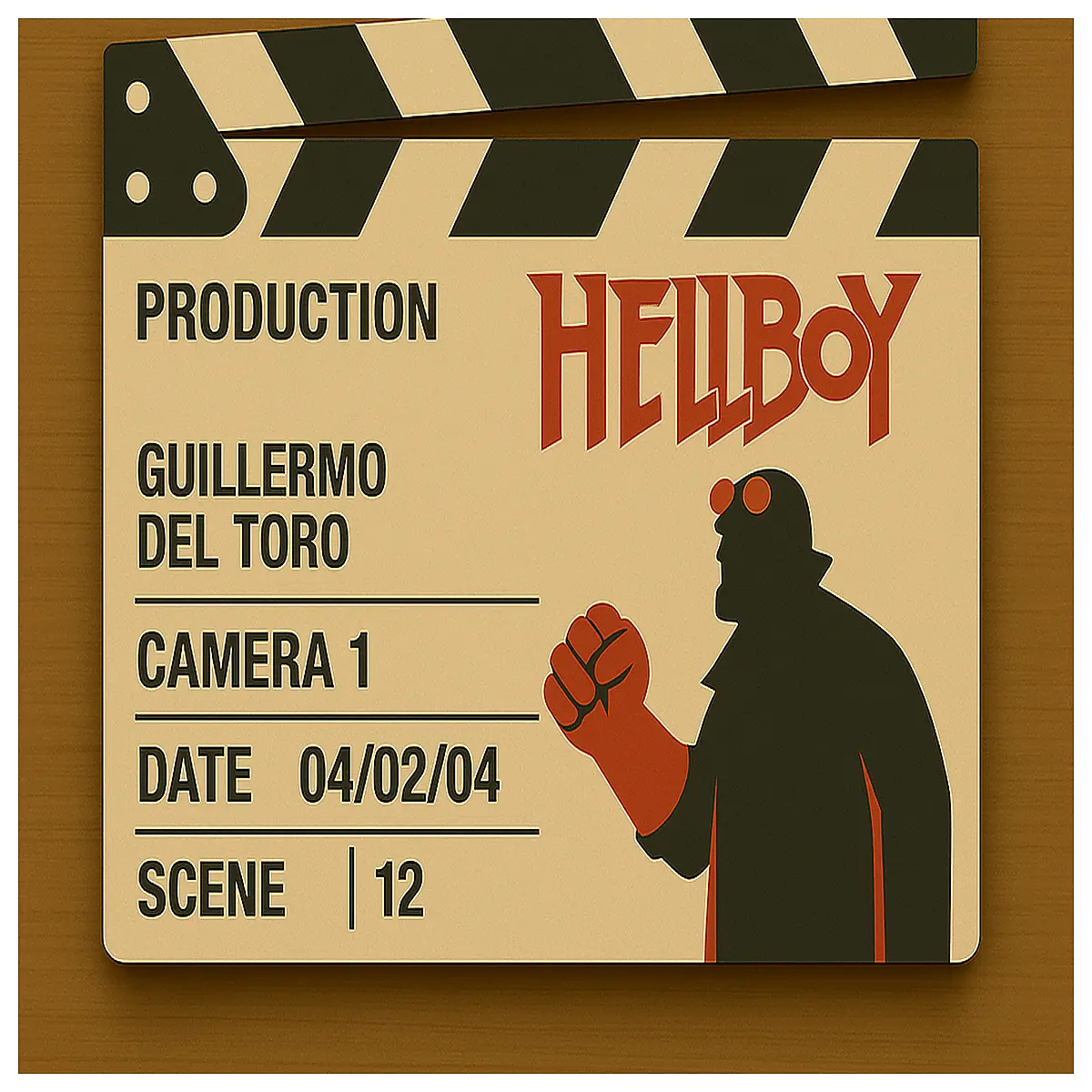 hellboy movie clapperboard prop collectible film slate with for cosplay and memorabilia