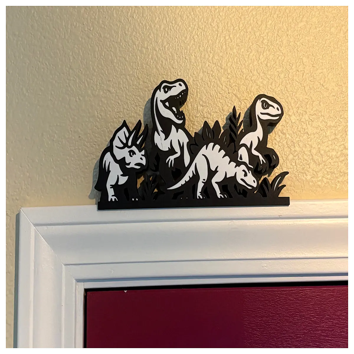dinosaur room decor for kids door frame archway wall art nursery jungle theme party supplies