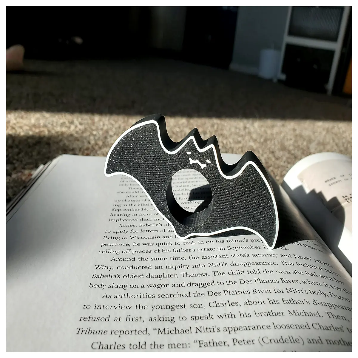 bat bookmark for readers spooky gothic page marker halloween reading accessory cute bat clip for books
