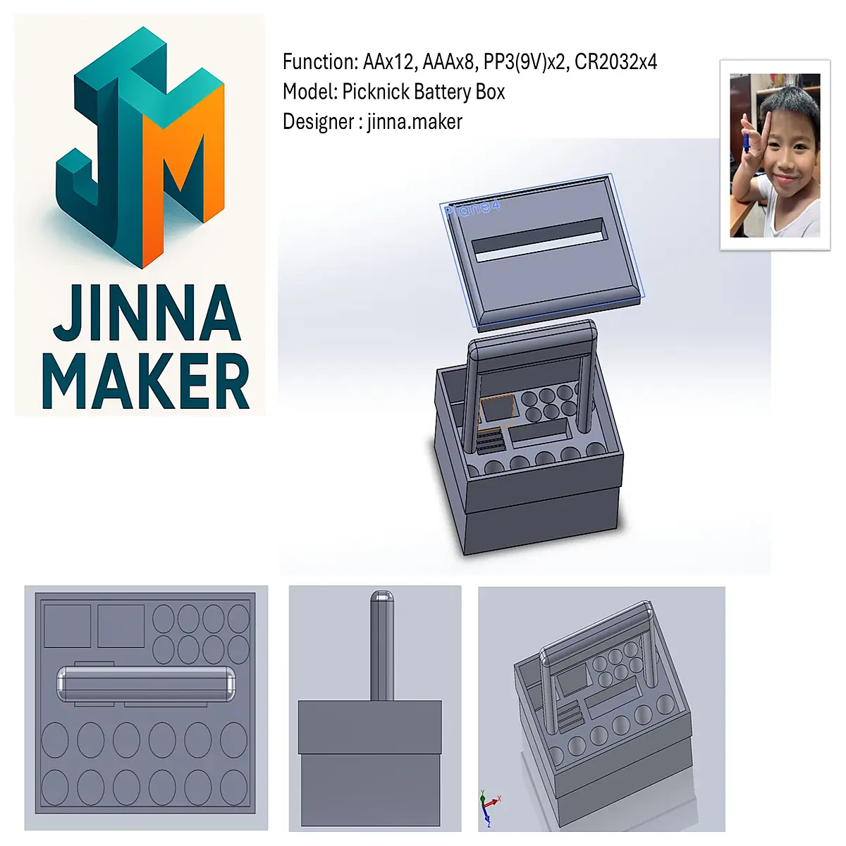 portable picnic battery box outdoor camping power station solar generator for food cooler