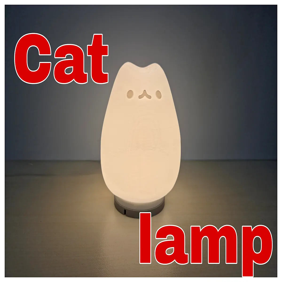 3D Printed Cat Cute Cat Figurine Bedroom Study Decor Cat Night Creative Gift Pet Accessory