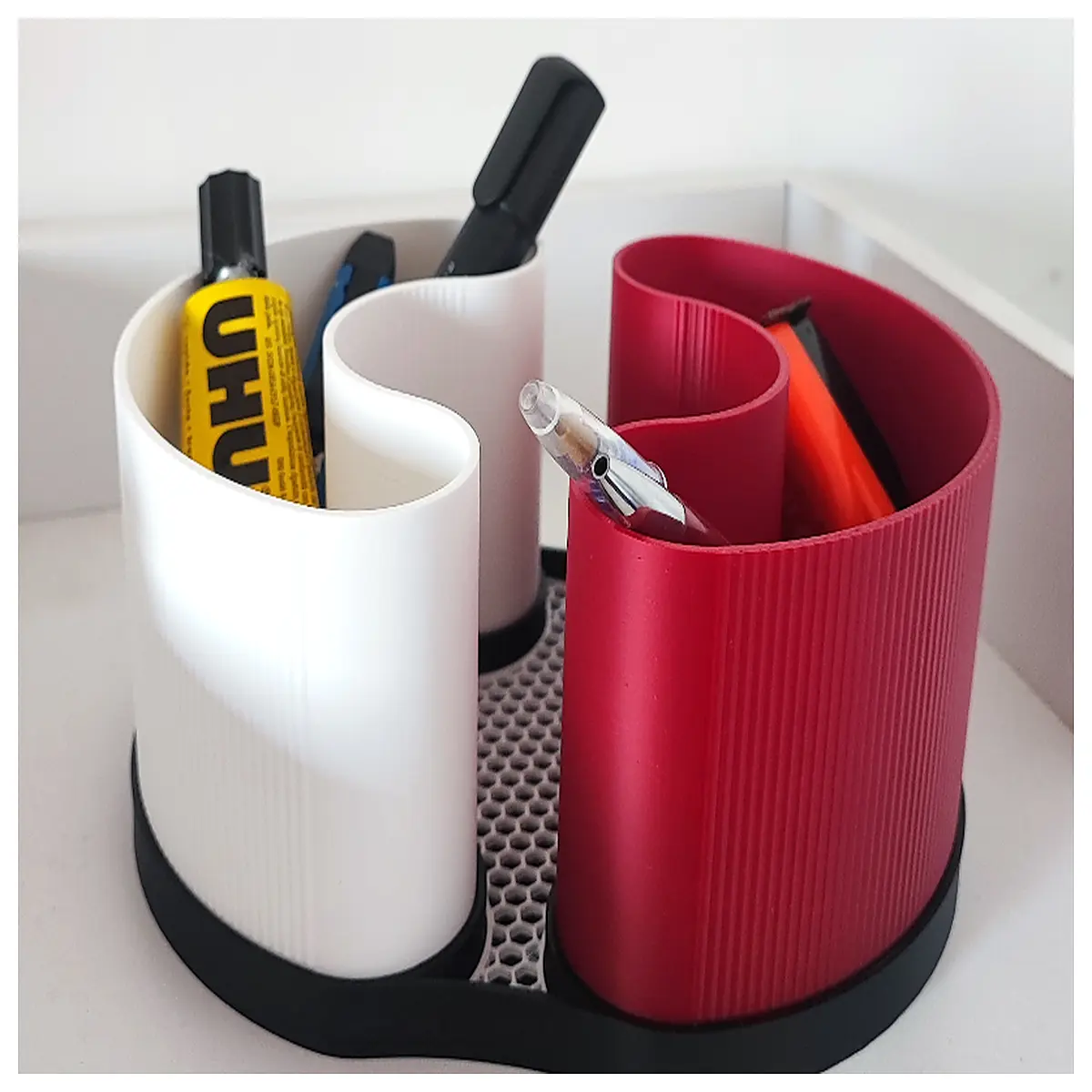 Desk Organizer Box Pencil Holder Office Supply Storage Container Computer Desk Organizer Stationery Holder Storage Box