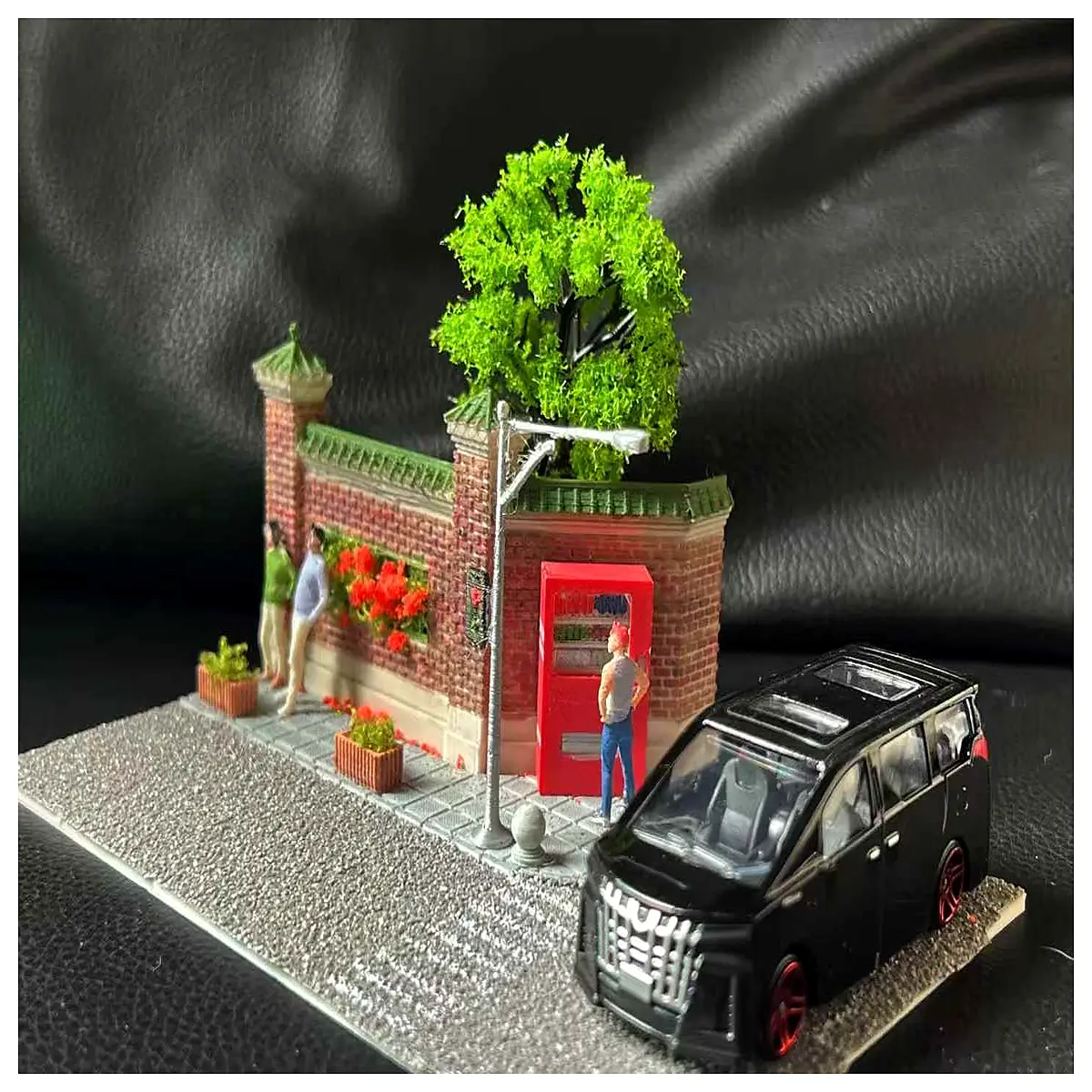 Cantonese Red Brick Street Vintage Scene Model Building Decoration Indoor Outdoor Landscape Street Simulation Toy Accessories