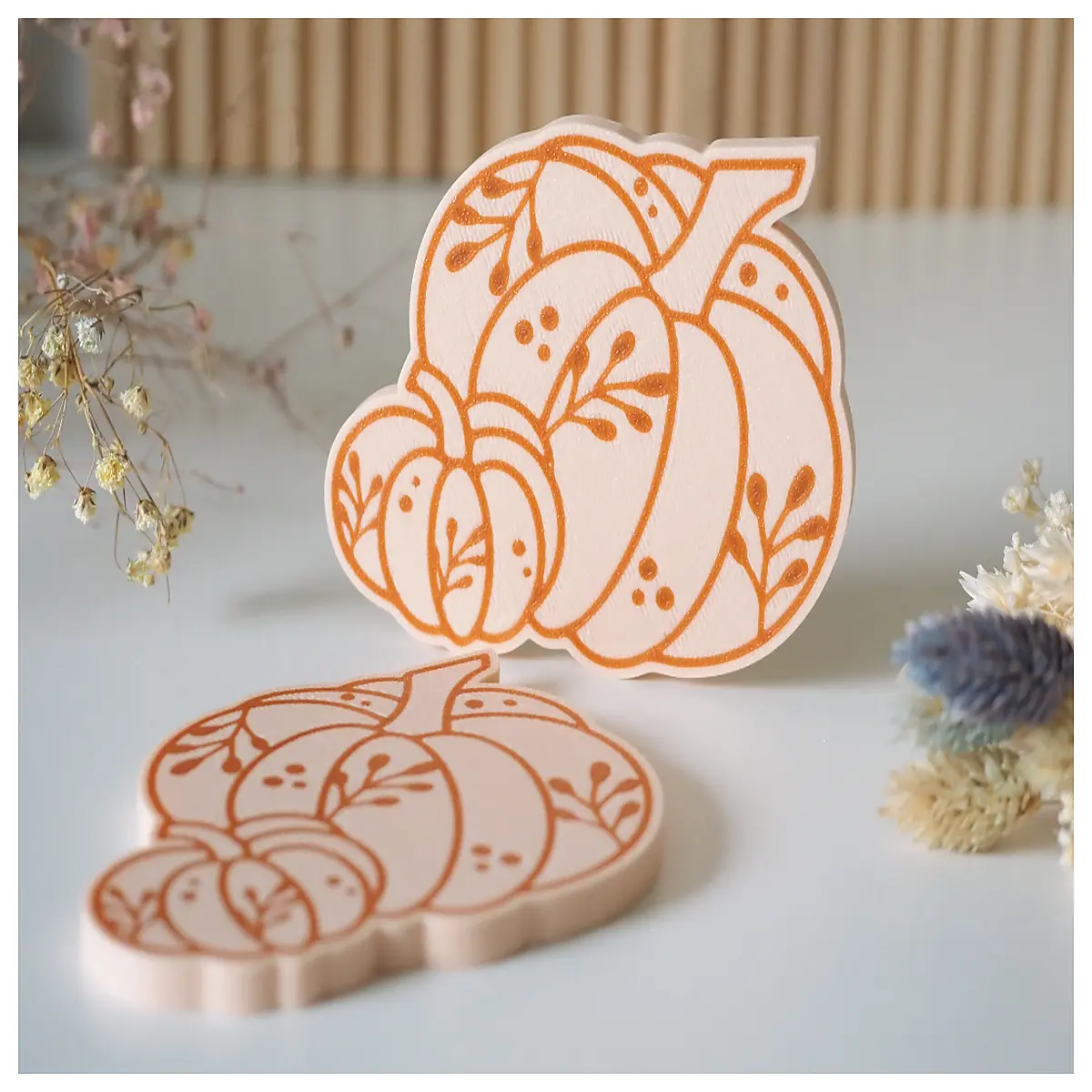 Coasters Creative Kitchen Mat Party Table Decoration Orange Cute Pad Suitable for Various Cups