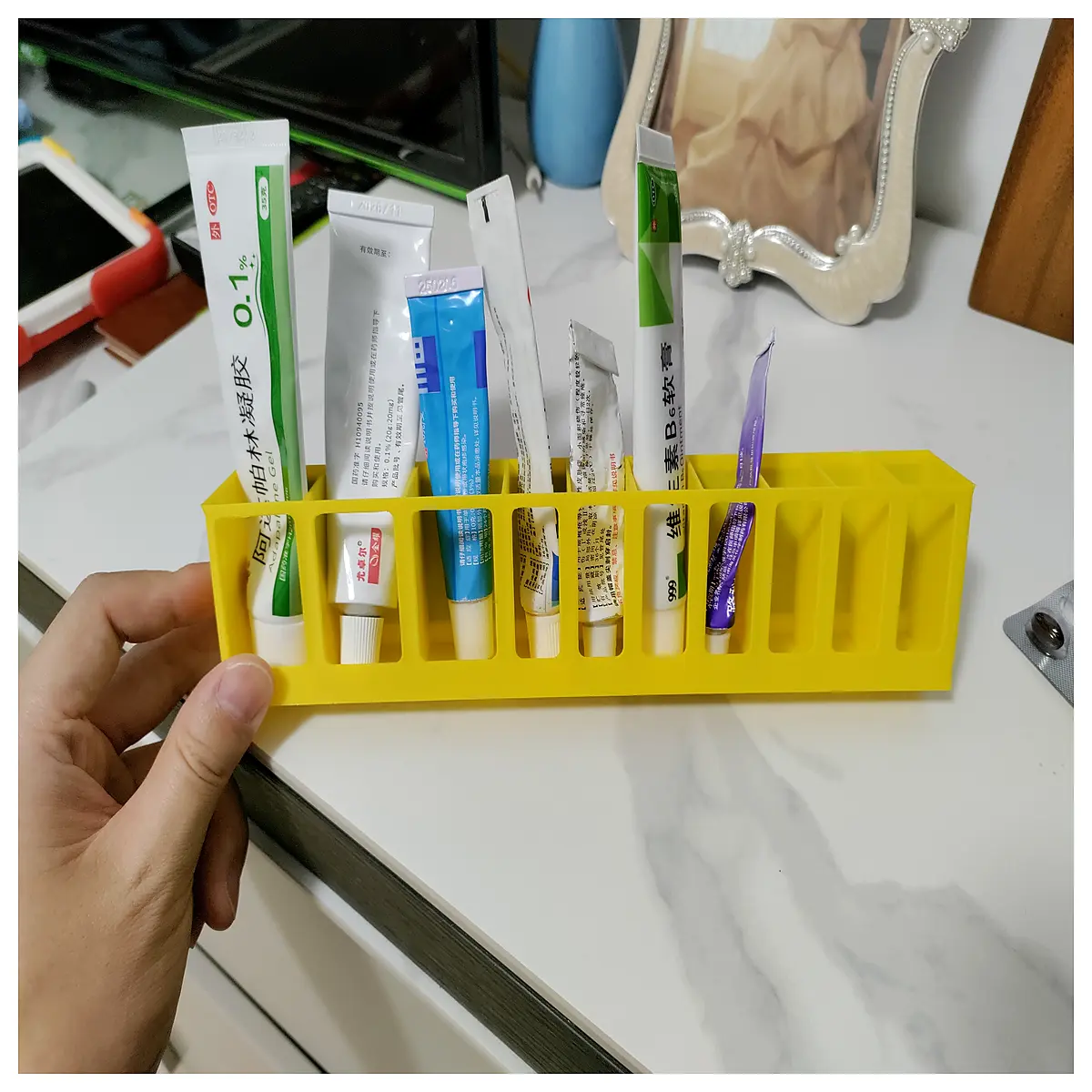 Ointment Organizer Box Medication Storage Container Multi Compartment Organizer Medical Supplies Holder Pharmacy Storage