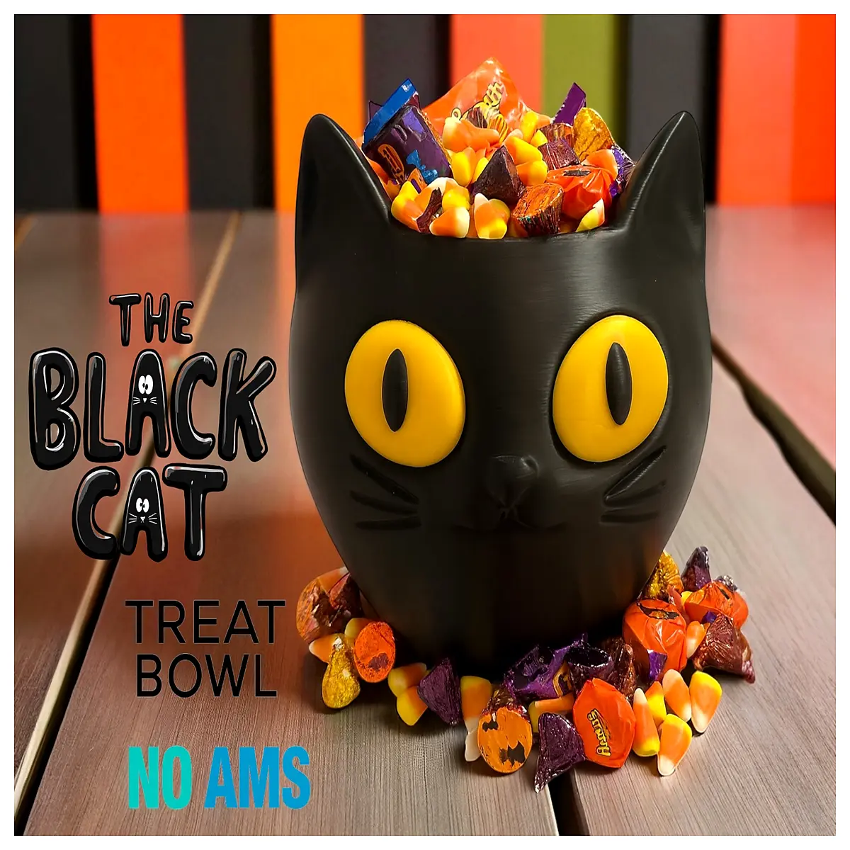 Black Cat Halloween Treat Bowl Cat Pet Food Bowl Feeding Dish for Cats Training Bowl Pet Supplies