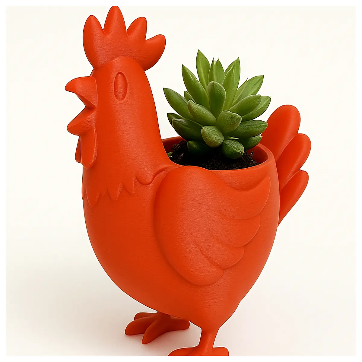 Rooster Succulent Planter Decoration Growing Tips Creative Pots Desktop Green Arrangement Succulent Plant Accessories