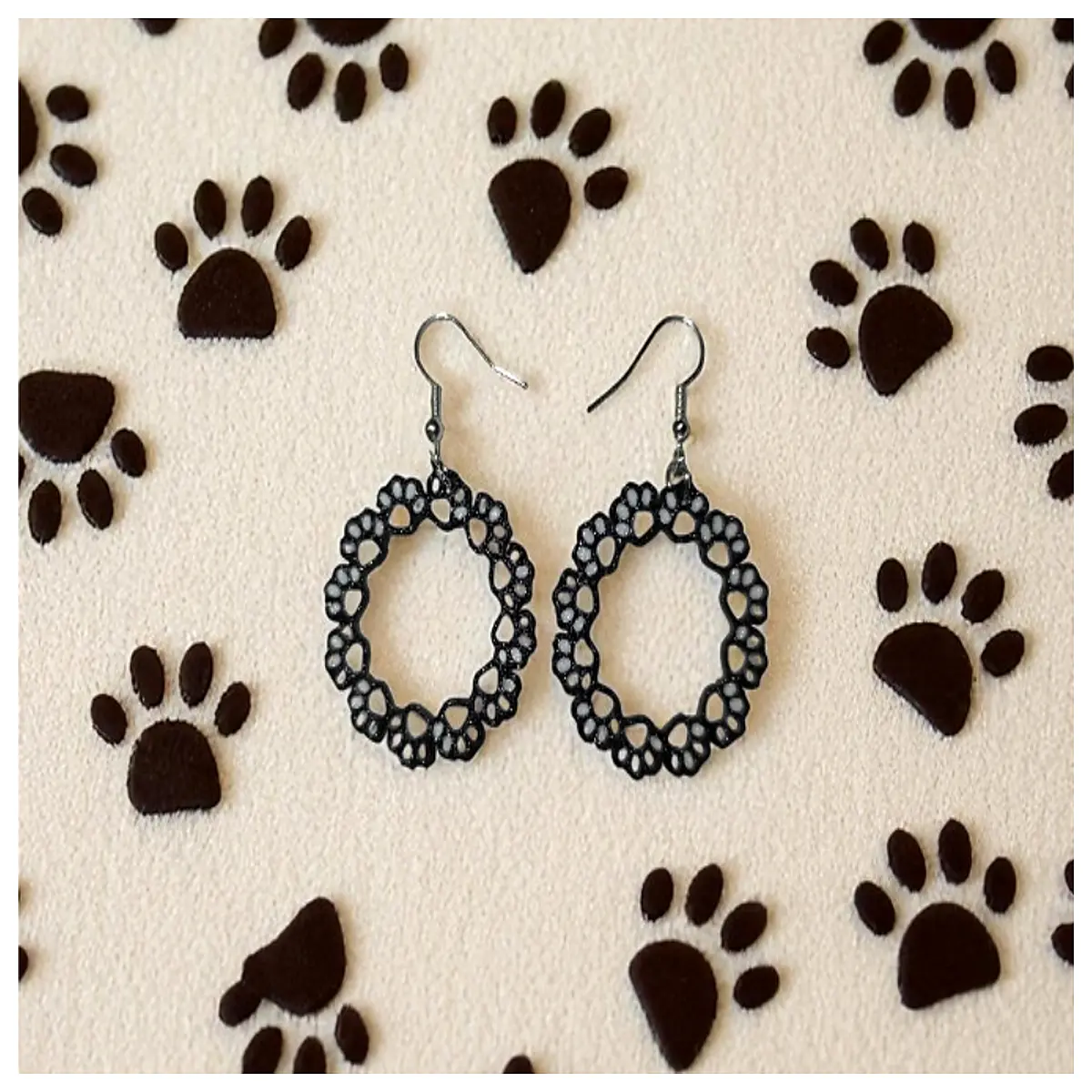 Small Paw Hoop Earrings Cat Earrings Cute Animal Earring Cat Accessories Kitten Hoop Earrings