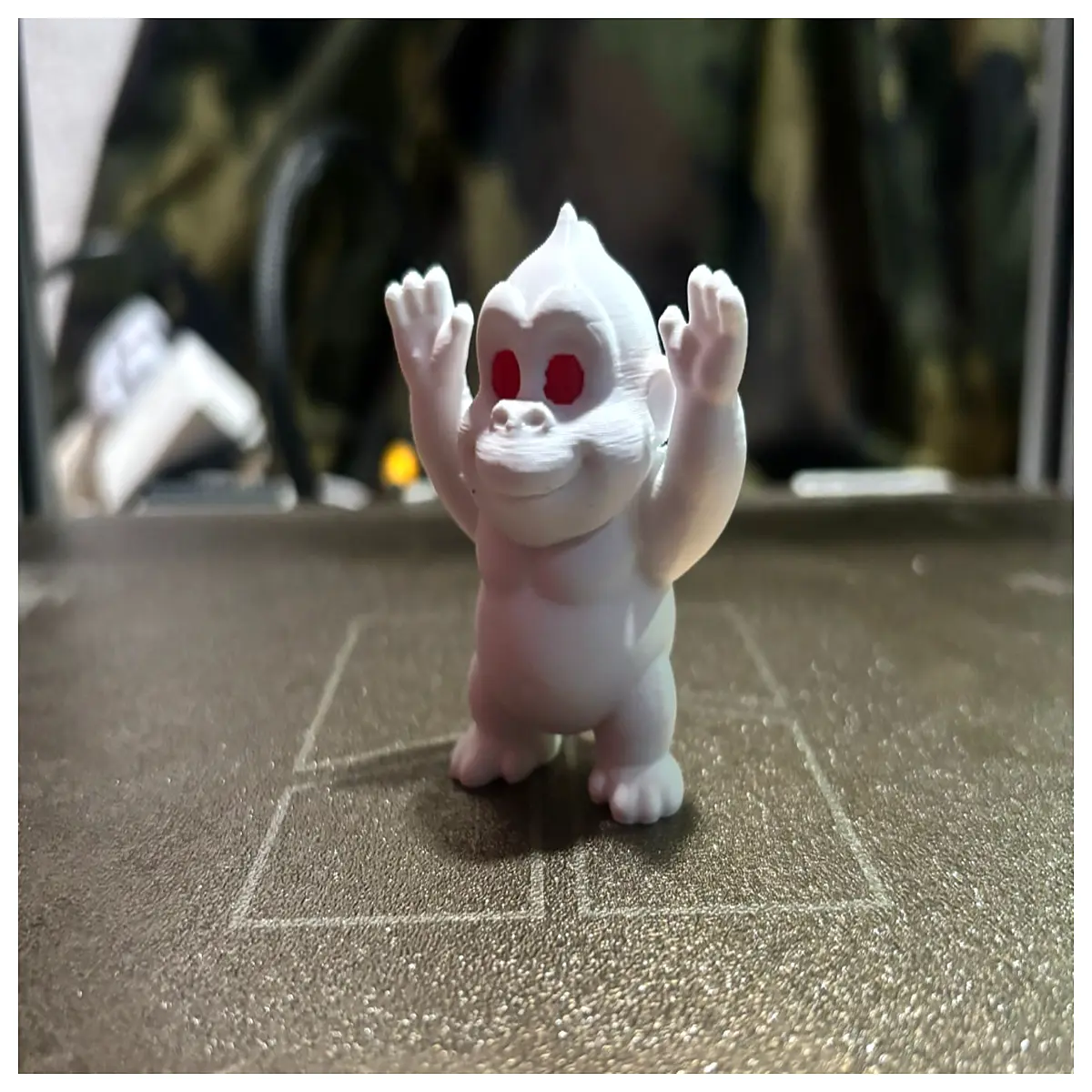 Mini Albino Gorilla Toy Cute Small Gorilla Plush Child Birthday Gift Realistic Animal Model