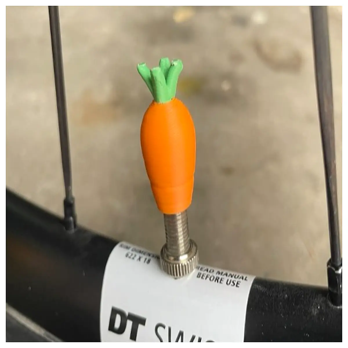 carrot valve stem caps bicycle french schrader tire accessories colorful rubber covers