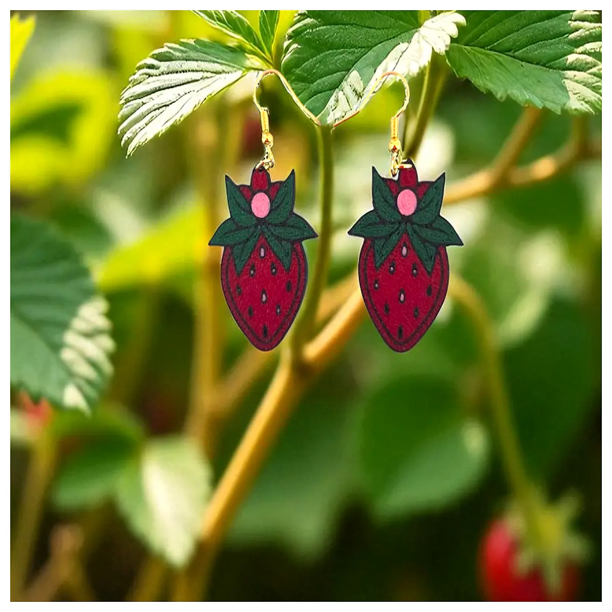 Cute Strawberry Earrings Girls Teen Sweet Fresh Style Earrings Strawberry Clip Earrings Gift Party Accessories