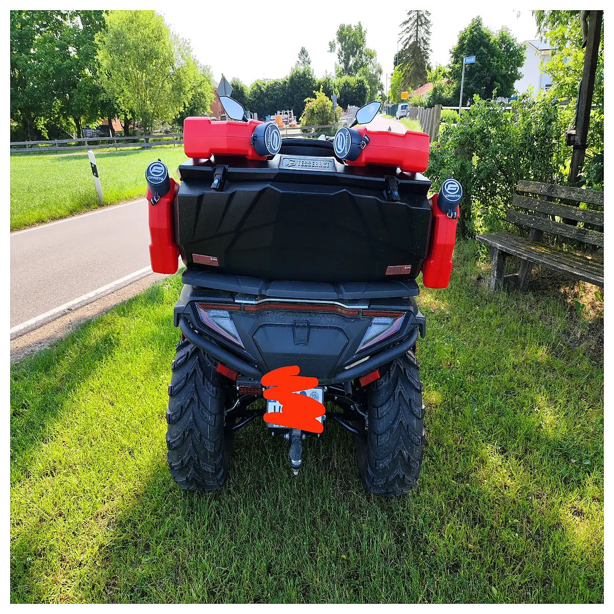 ATV Spare Fuel Tank Cover Lockable Portable Fuel Tank Accessories ATV Fuel Cans Transport Fuel Container