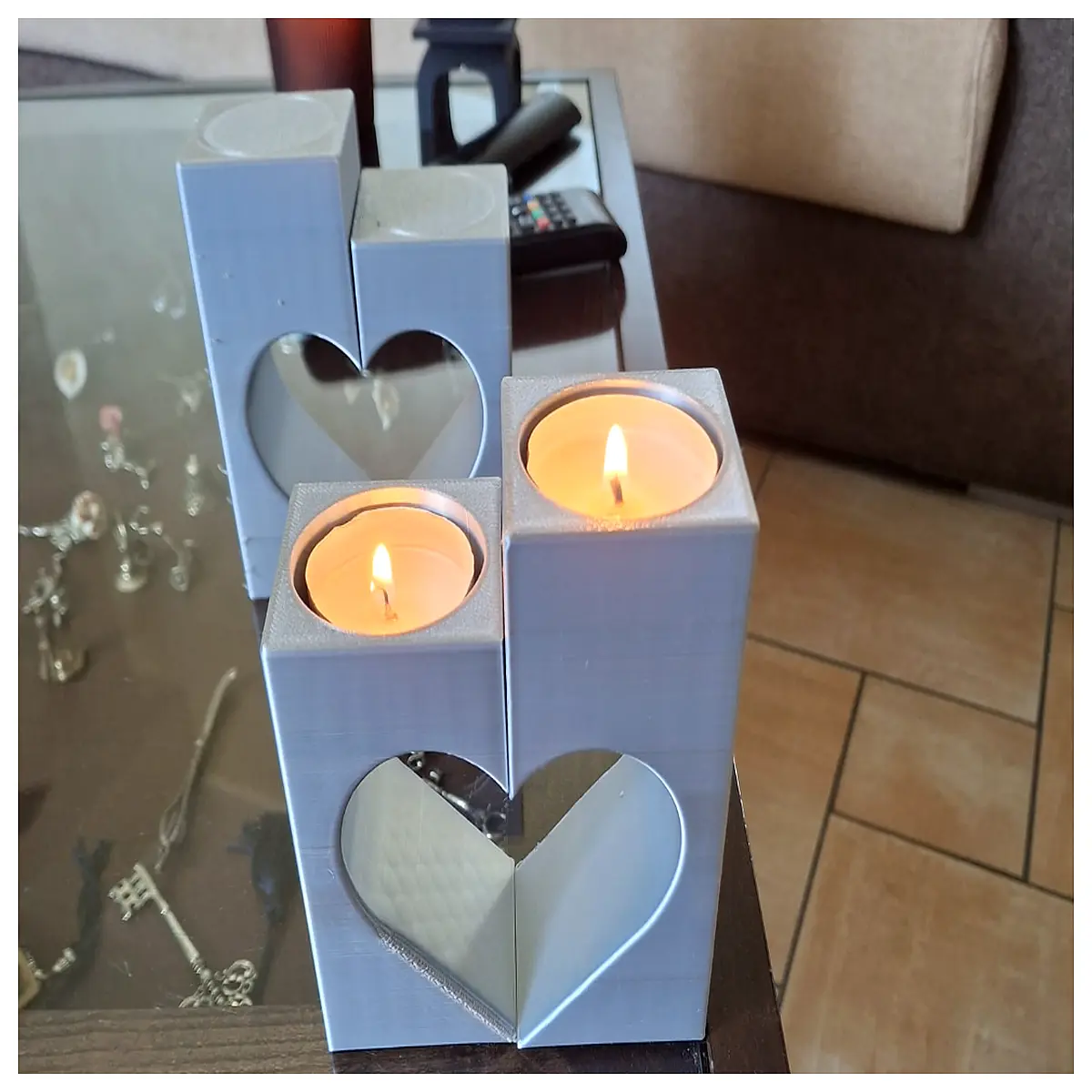 romantic shaped candle holder tea for dinner table decor romantic gift