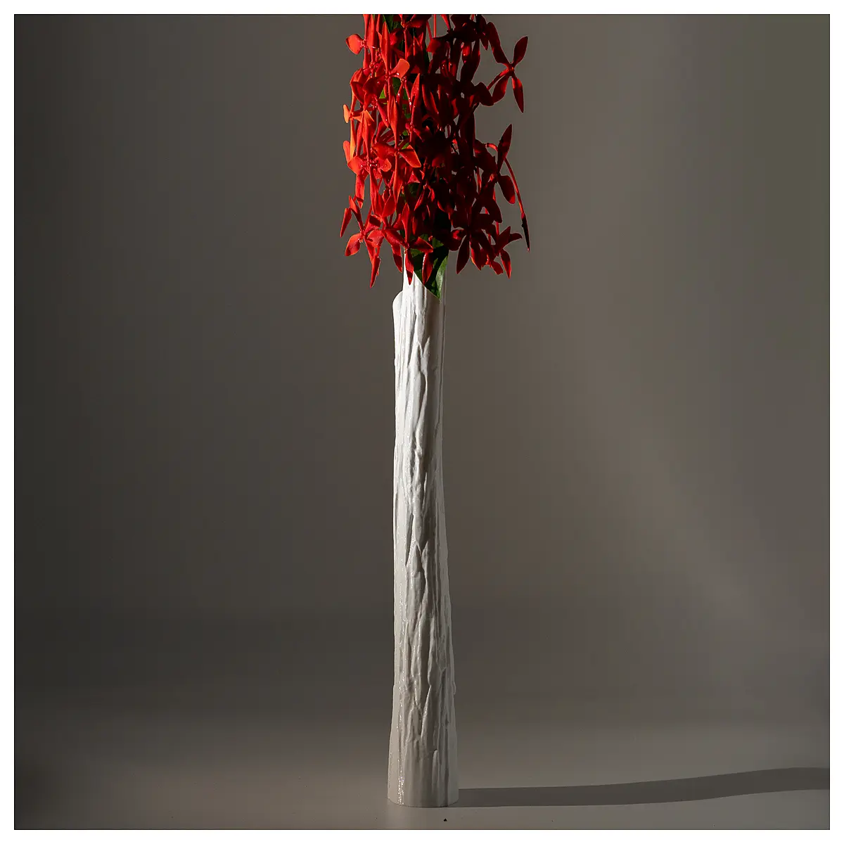 rustic bark texture vase for dried flowers natural wood look home decor centerpiece modern farmhouse table arrangement