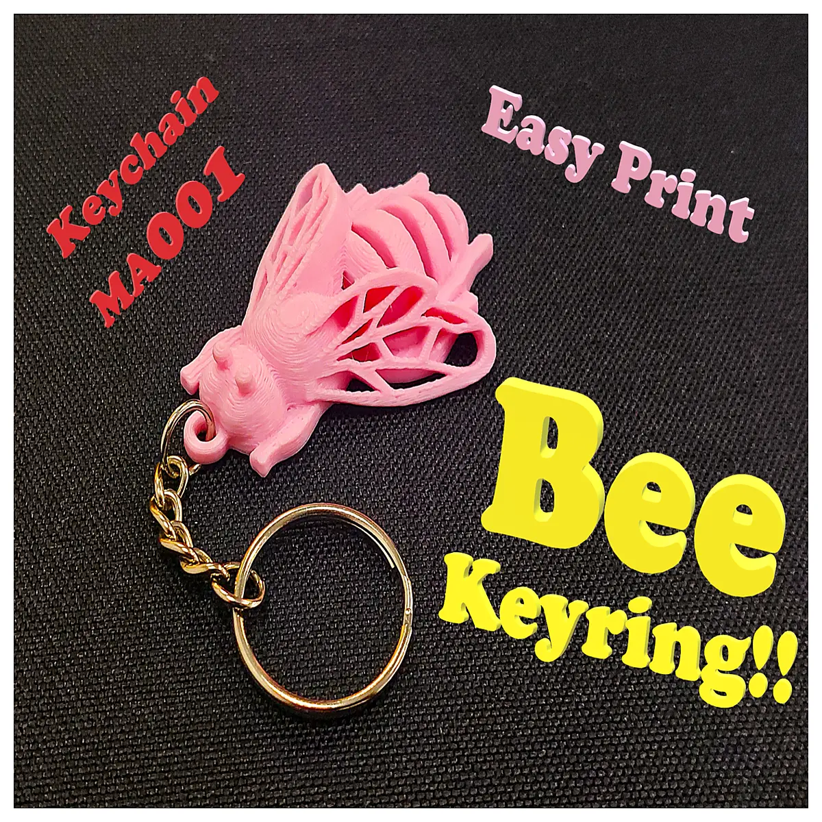 Bee Keychain Cute Charm Hanging Accessory for Bags Friends Honeycomb Decor Small Present
