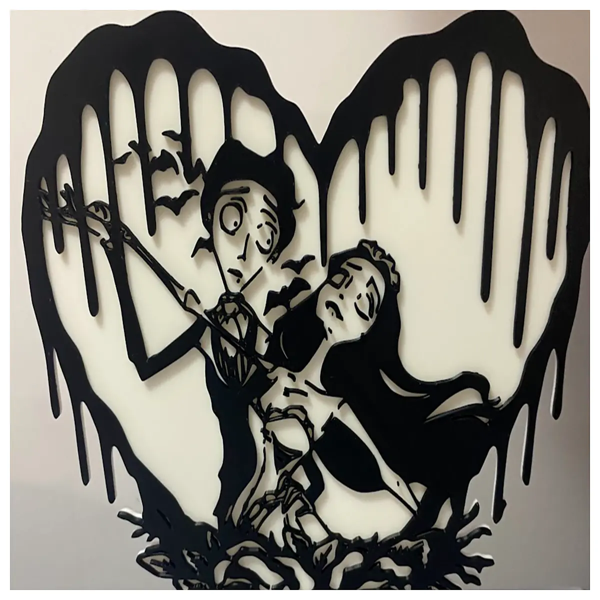 corpse bride wedding cake topper tim gothic party props skeleton bride decoration halloween spooky decor