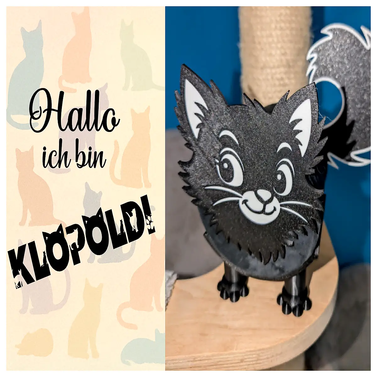 ToiCAT Toilet Paper Small Cat Klopoldi Public Cat Paper Rolls Pet Supplies