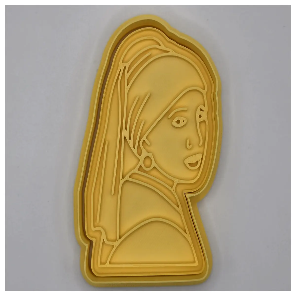 girl with a earring cookie cutter for playdough fondant clay baking diy craft shapes