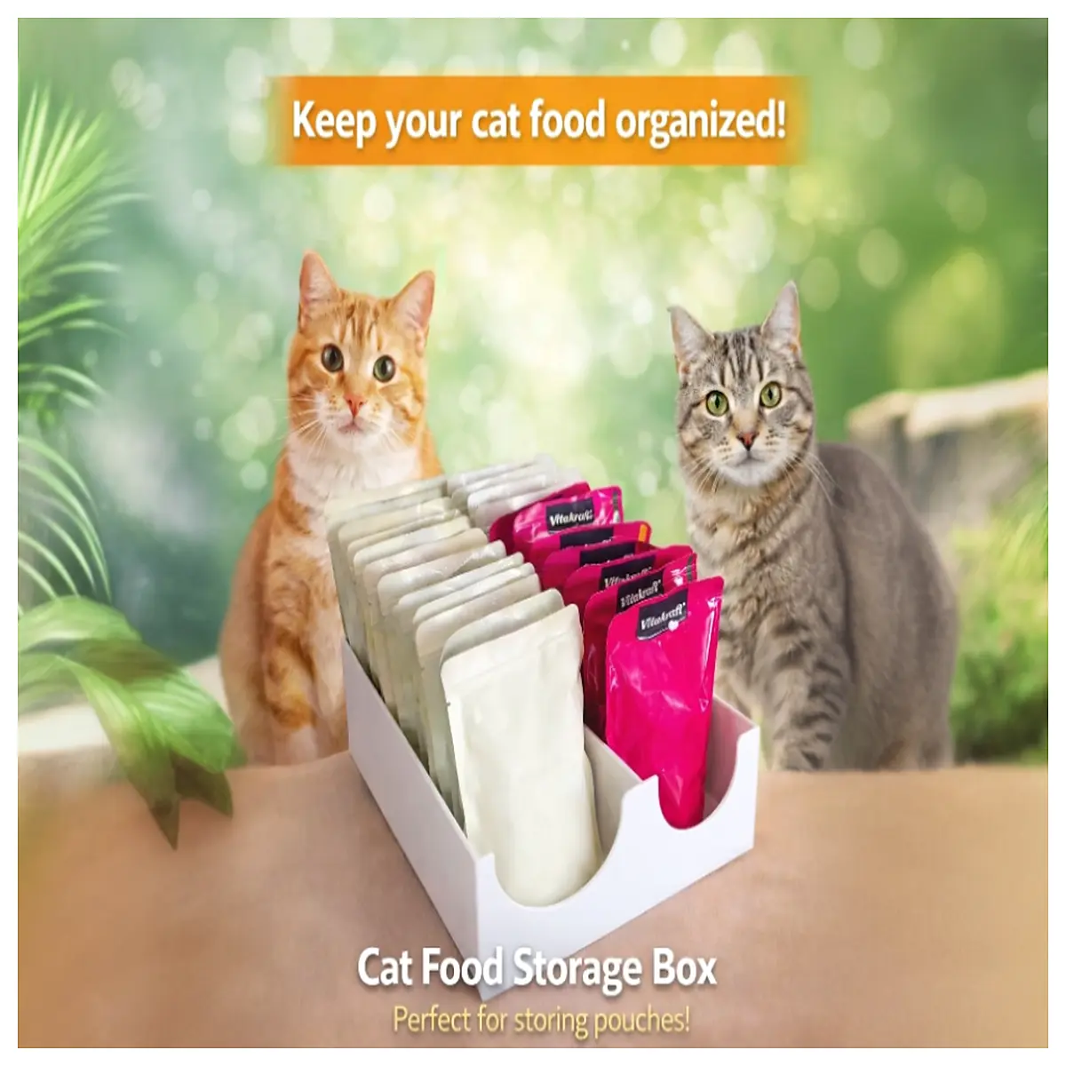 Cat Food Storage Box Wet Food Pet Food Container Small Portion Organizer Kitchen Storage Sealed Proof Cat Food Box