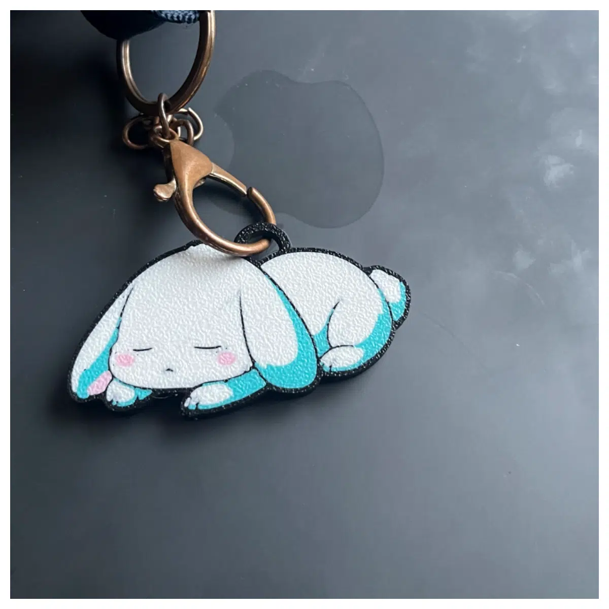 Sleeping Rabbit Charm Keychain Cute Pet Sleepy Rabbit Toy Friends Sleep Decor Accessory