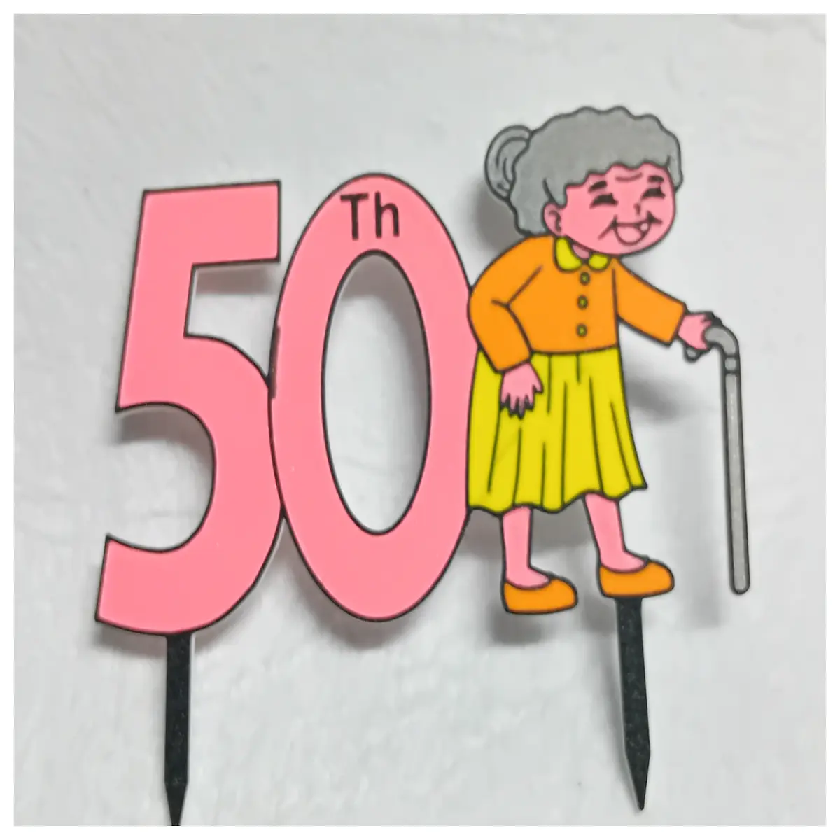 50th Birthday Fun Candle Cake Decoration Party Supplies Celebration Festive Accessory Creative Cake Topper
