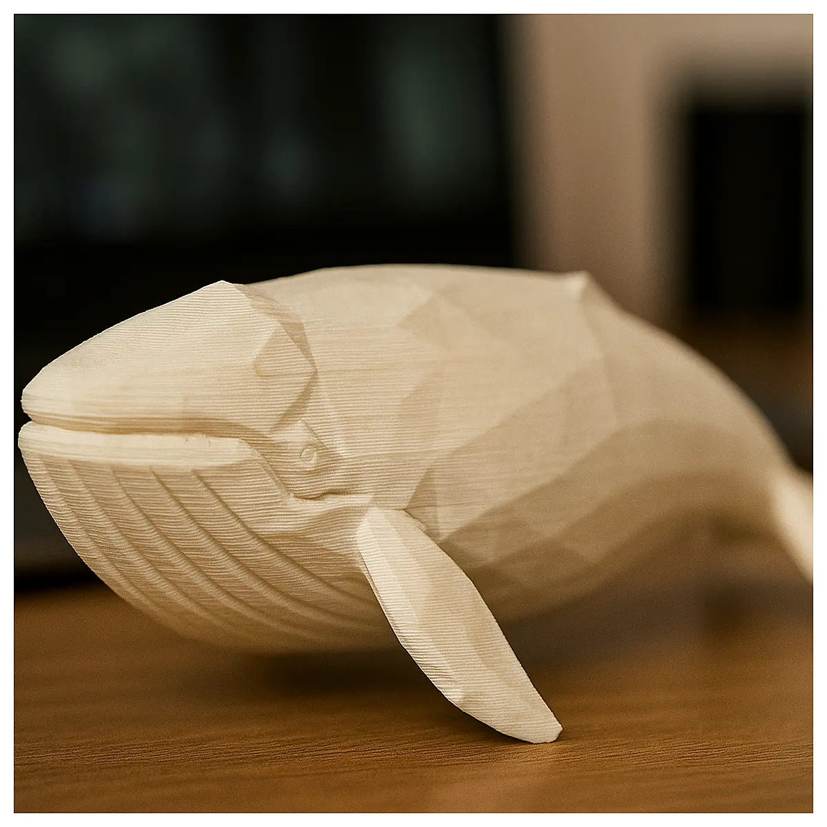 Low Poly Cute Whale Stickers Wallpaper Wall Art Cartoon Marine Life Kids Room Decor Adorable Cartoon Design
