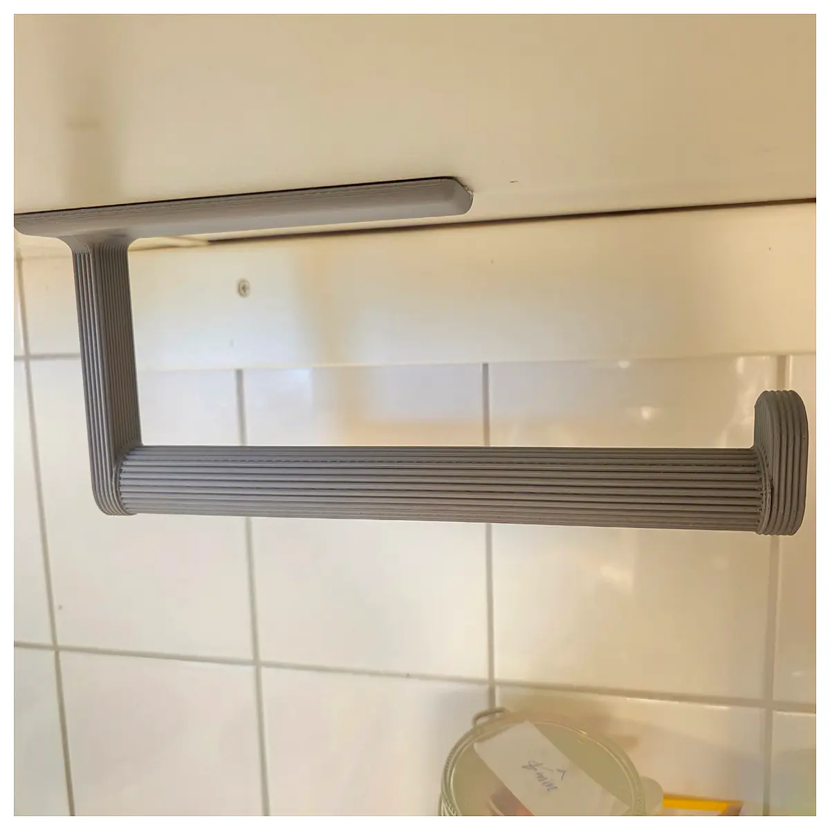 modern ribbed kitchen paper towel holder wall mounted roll dispenser organizer