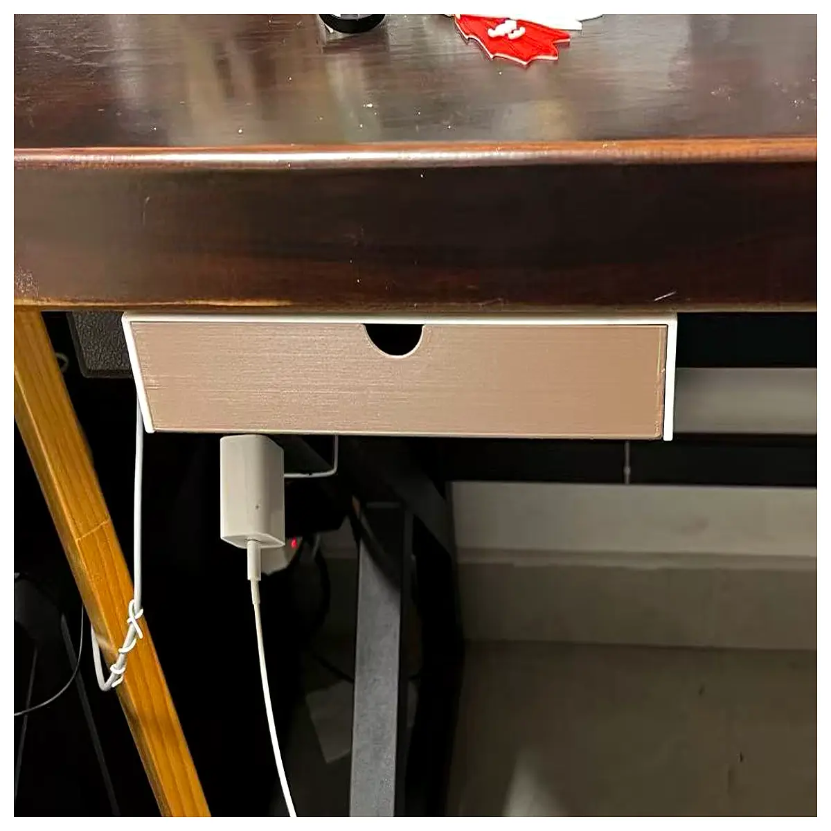 under desk storage organizer bins drawer insert cable management box for office workspace clutter