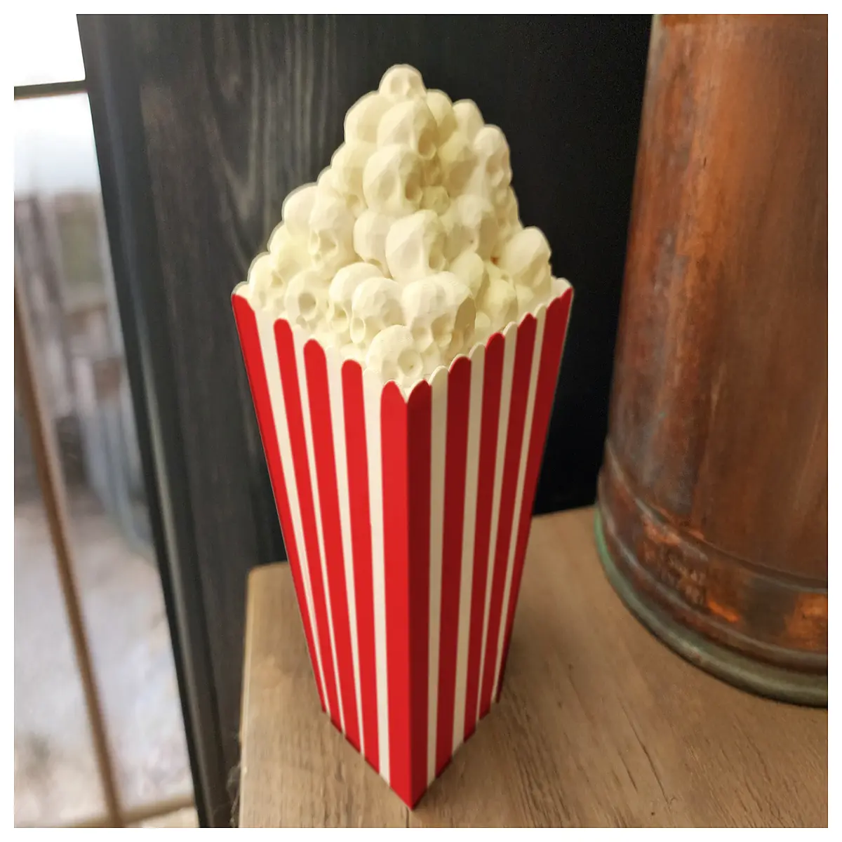 Halloween Skull Popcorn Bucket Party Decoration Festive Gift Popcorn Container Spooky Accessory Trick or Treat Supply