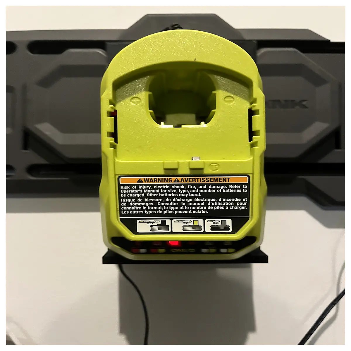 Ryobi Charger Holder Battery Mount Wall Mounted Charging Station Compatible with Ryobi Tools Accessories