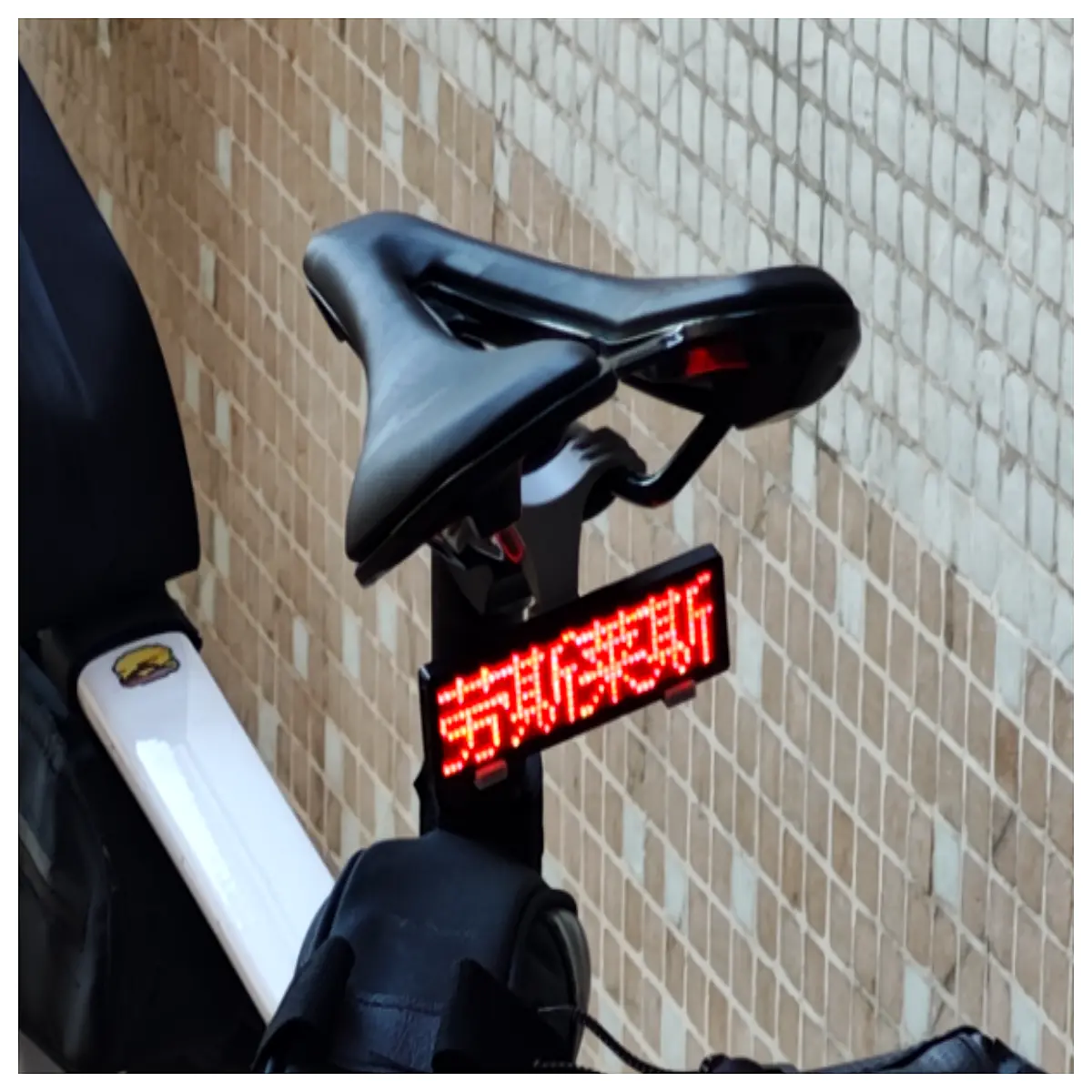 Bike Tail 10 USD DIY Custom Text Bike Tail Seatpost Mount Display Content Cycling Safety Accessories