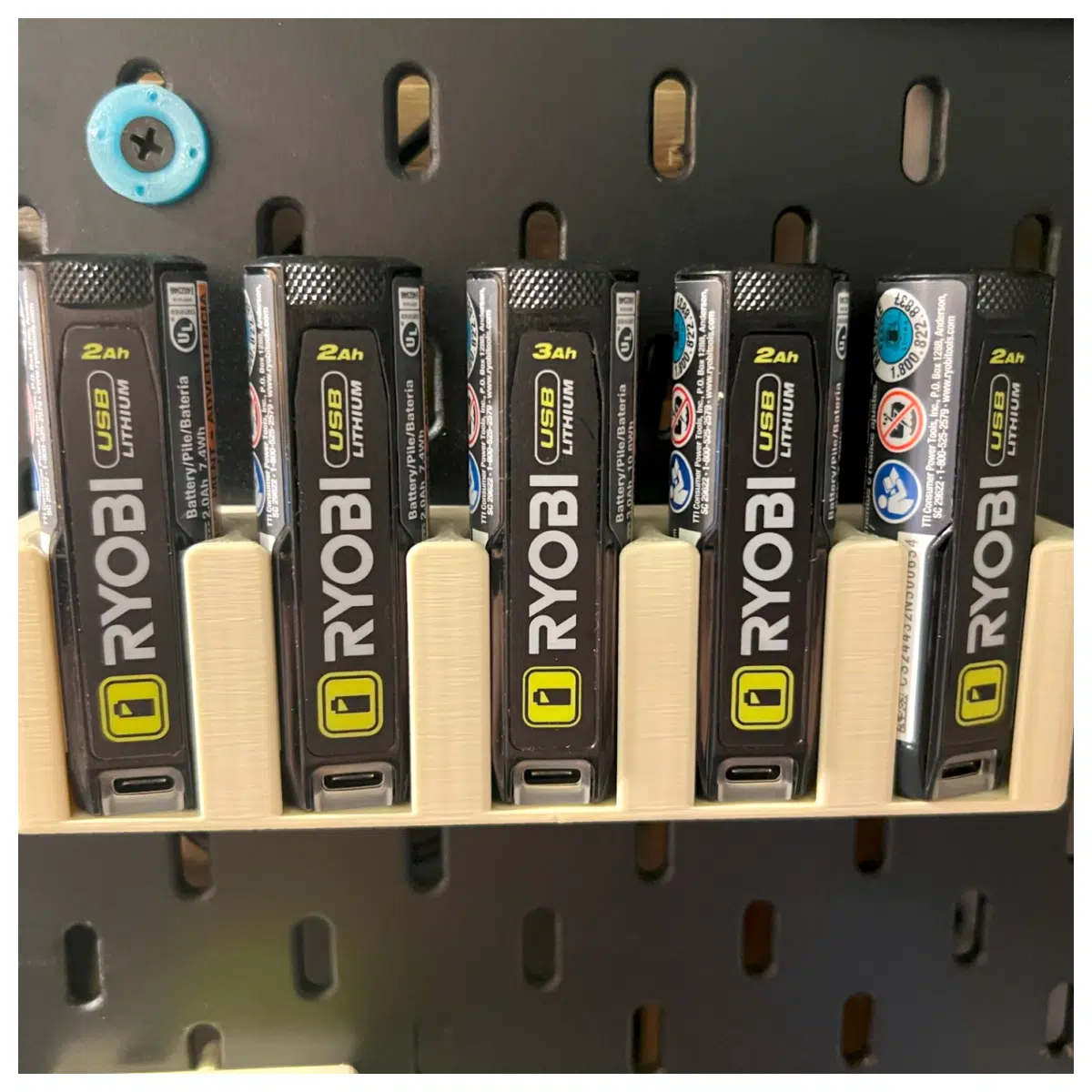 Ryobi 4V Battery Holder Skadis Battery Charger Storage Solution Battery Accessories Compatible