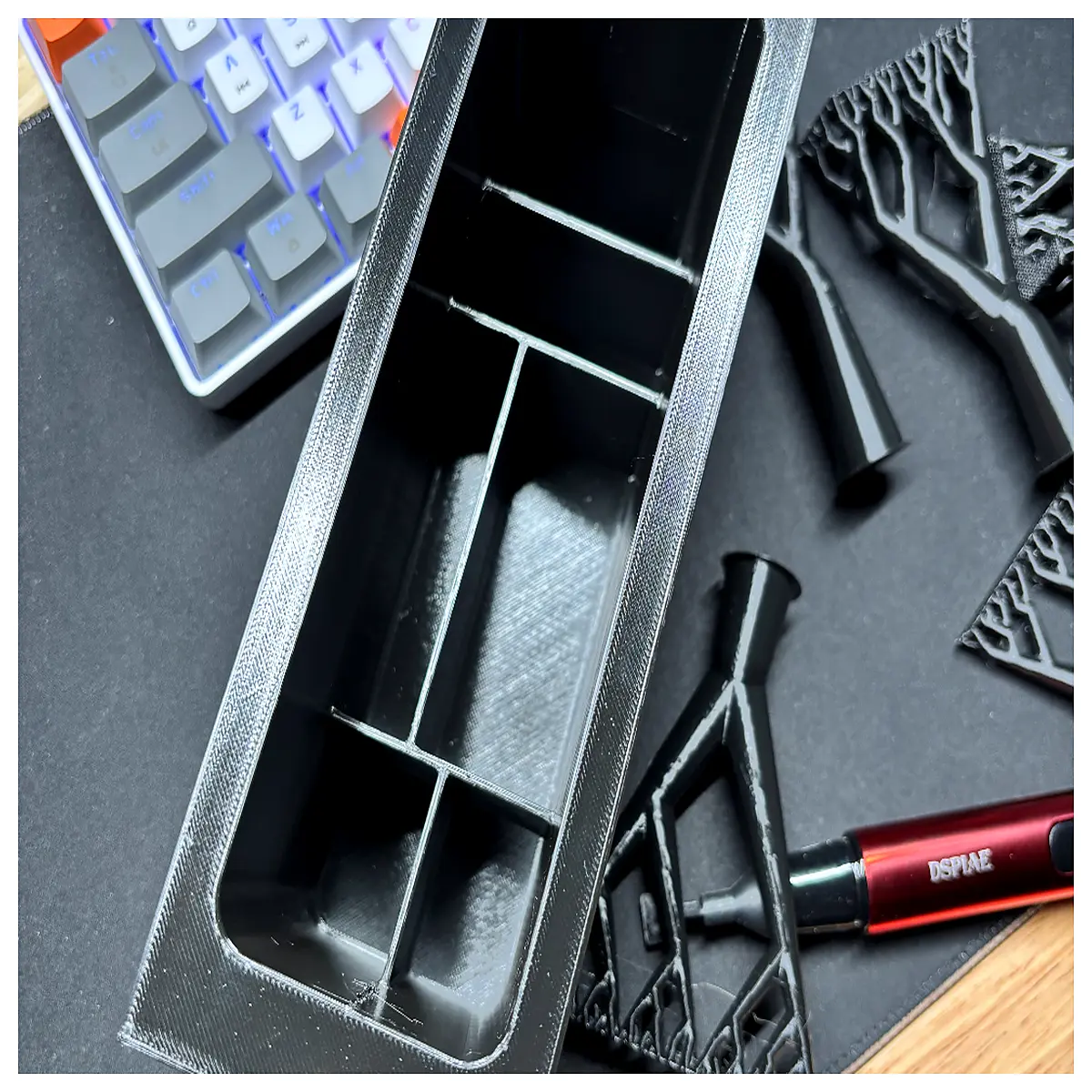 Console Insert Tray Electronic Device Stand Computer Accessories Desktop Organizer Tray Installation
