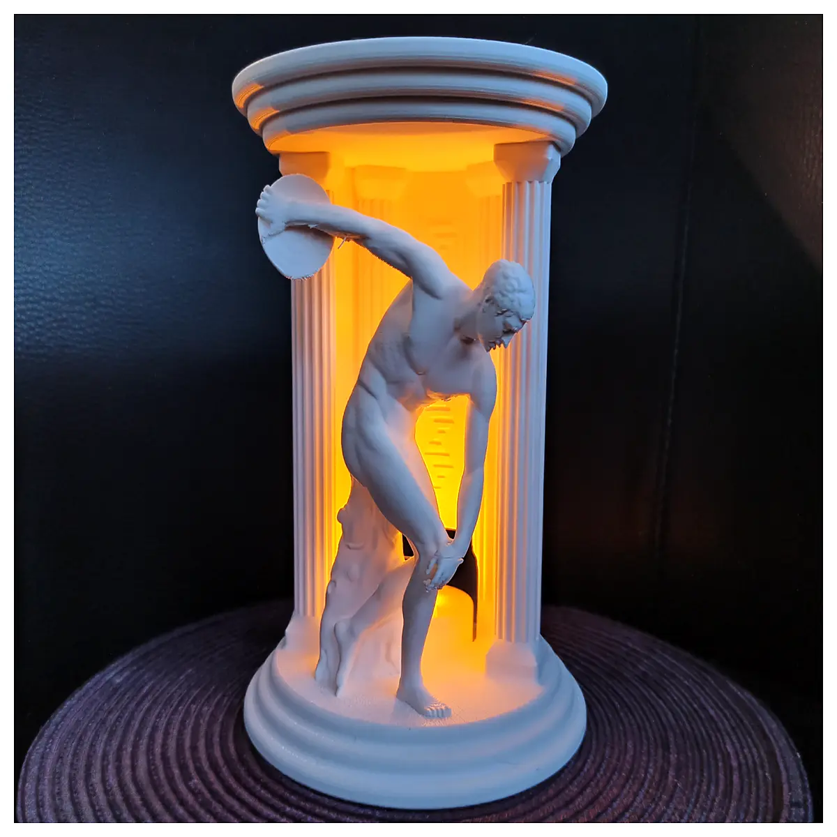 Greek Discus Thrower Temple Candle Decor Ancient Greek Style Statue Figurine Home Decor Religious Ornament Festival Gift Temple Theme