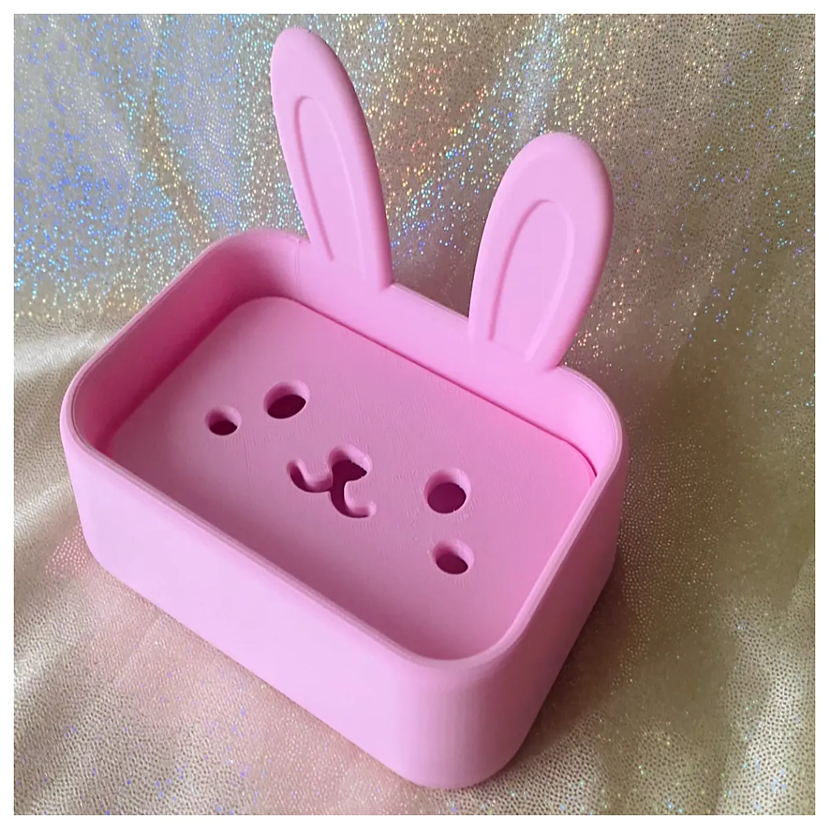 cute bunny soap dish holder bathroom vanity tray non slip ceramic pet animal design