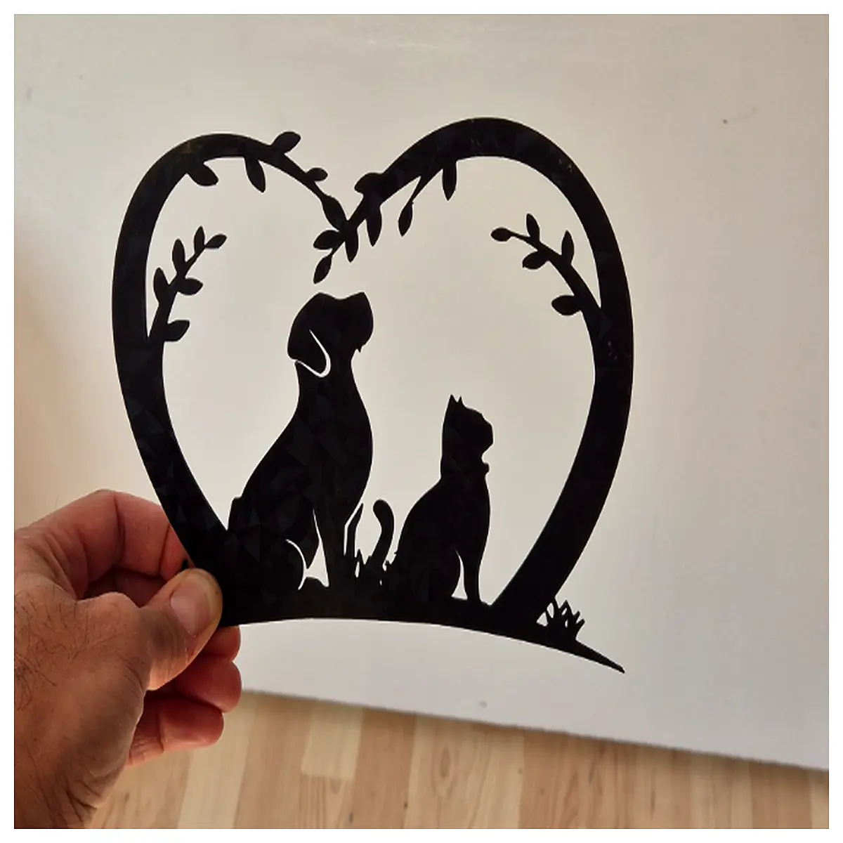 shaped cat dog wall art stickers for nursery bedroom decor pet lovers gifts