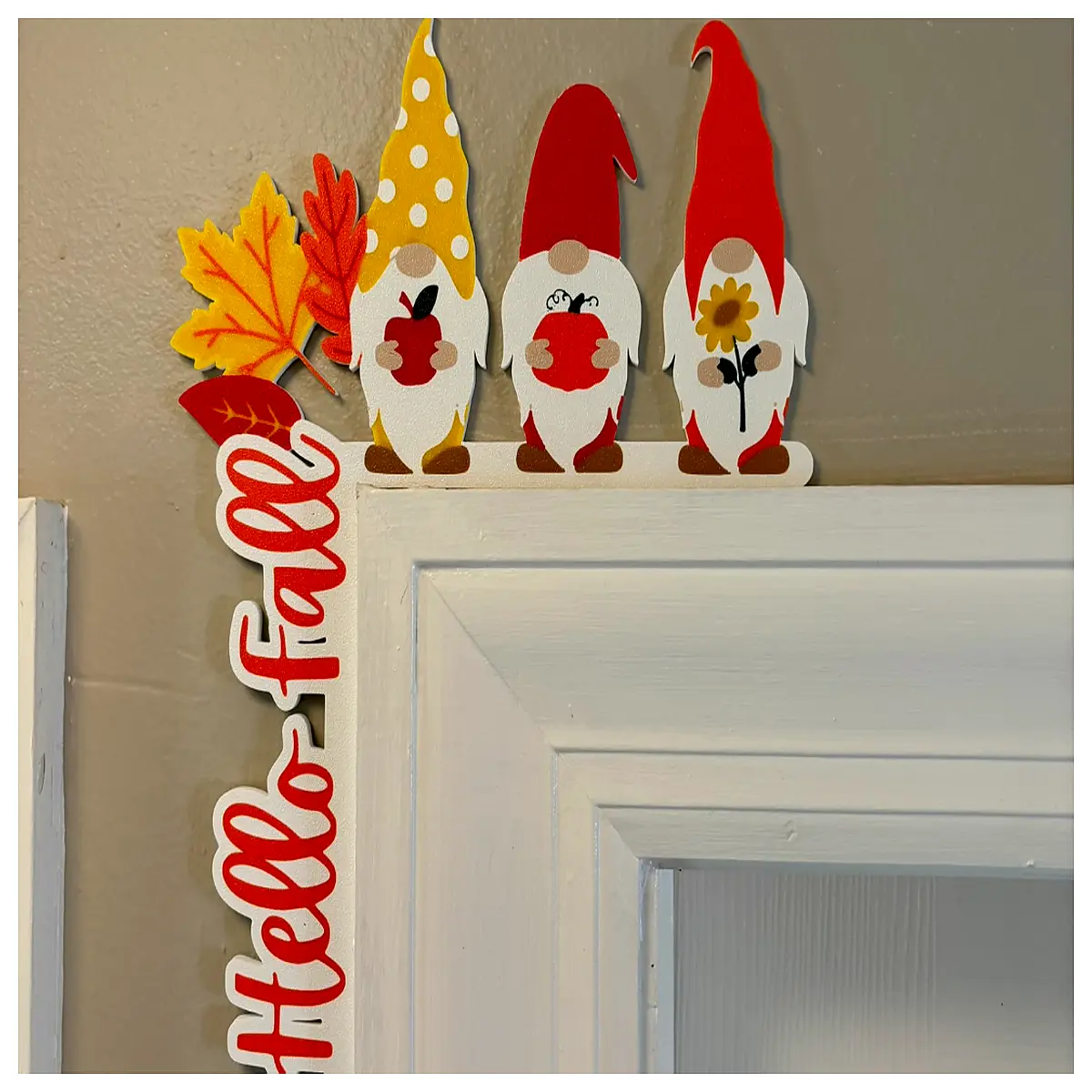 autumn decor gnome door stopper corner guard cute fall themed entryway protection