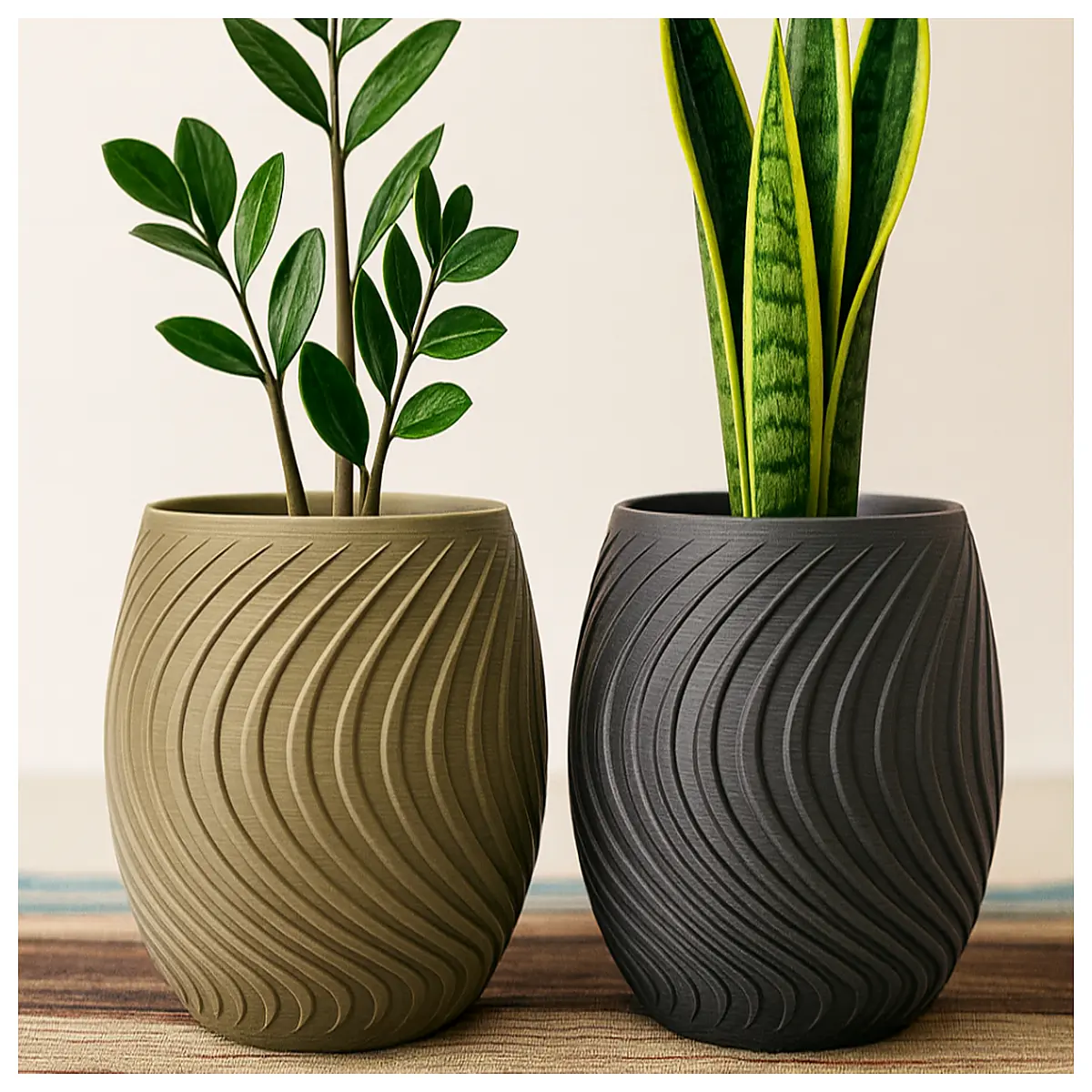 Round Planter Spiral Herb Pot Indoor Flower Pot Window Sill Decoration Planter Plants Greenery Storage