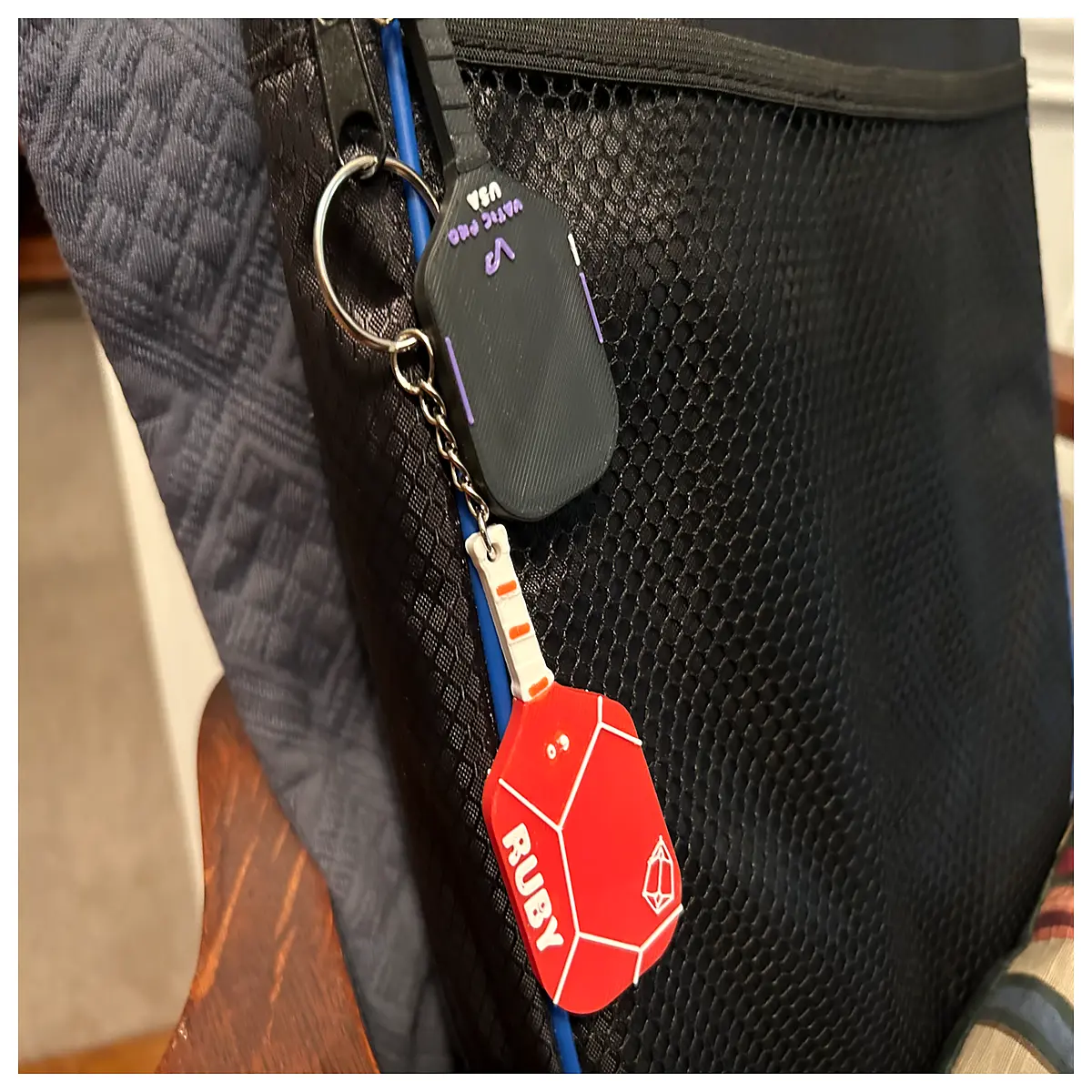 Pike Ball Paddle Keychain Sports Accessory Rubber Grip Paddle Head Protector Competition Ready Rubber Grip Rubber Head Sports Paddle Accessories