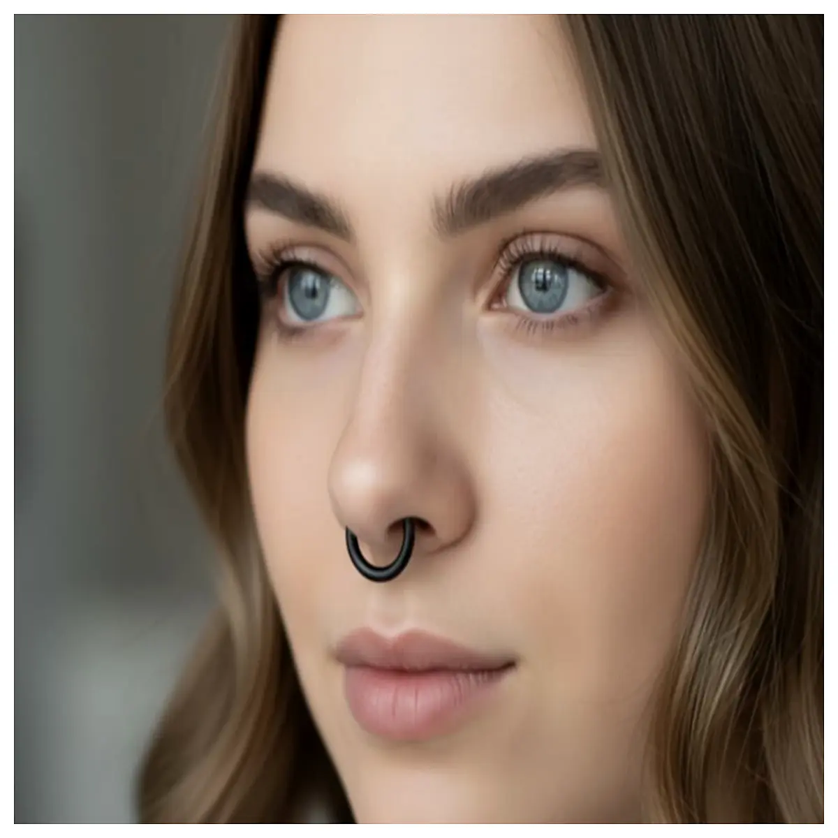 Seamless Nose Ring Minimalist Stud Earrings for Women Nose Piercing Jewelry 925 Silver Elegant Trendy