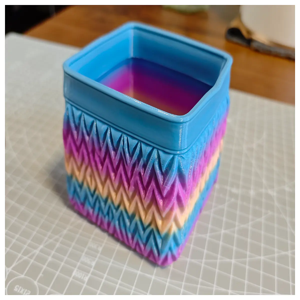 fabric desk organizer box with pen holder stylish desktop trash can for office home decor storage bin for stationery supplies aesthetic room accessori