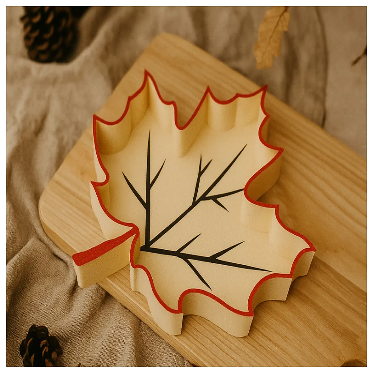 Maple Leaf Bowl Autumn Decor Decorative Bowl Festive Tableware Display Decoration Maple Leaf Servingware Autumn Gift