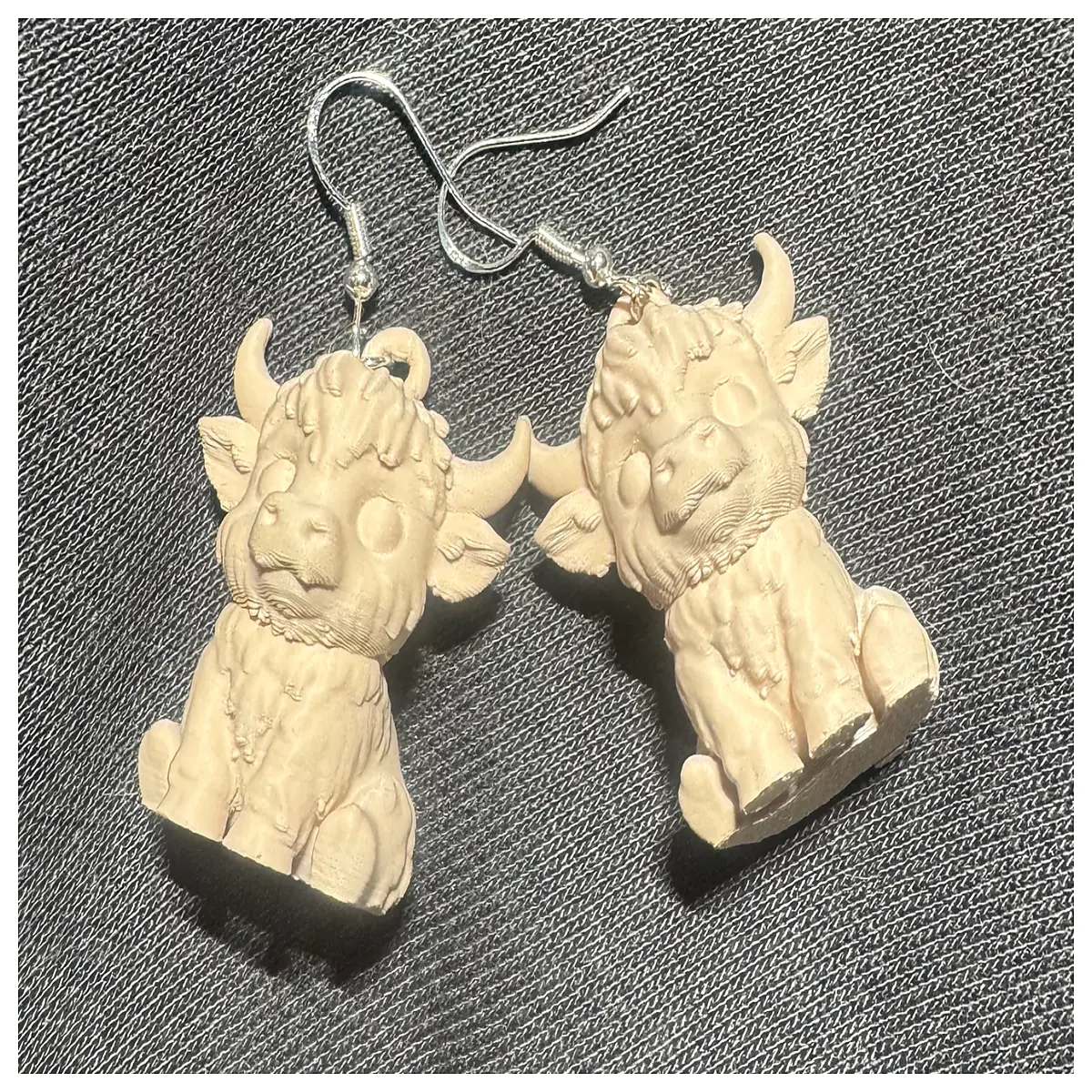 Highland Cattle Earring Women s Earring Geometric Ear Stud 925 Silver Earring Fashion Jewelry Trendy Accessories