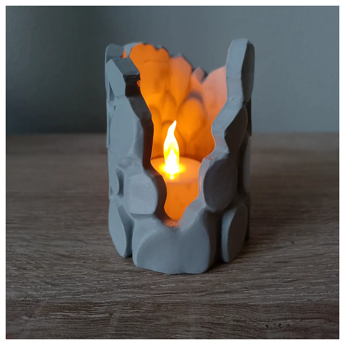 cave candle holder rustic home decor geometric metal for dining table centerpiece boho wedding party lighting accent
