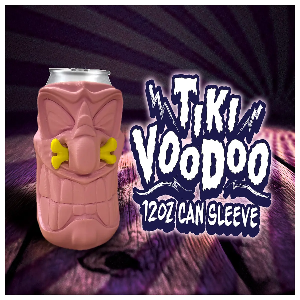 Tiki VooDoo 12oz Can Beer Can Protection Drink Can Organizer Convenient Carry Beer Lover Essential
