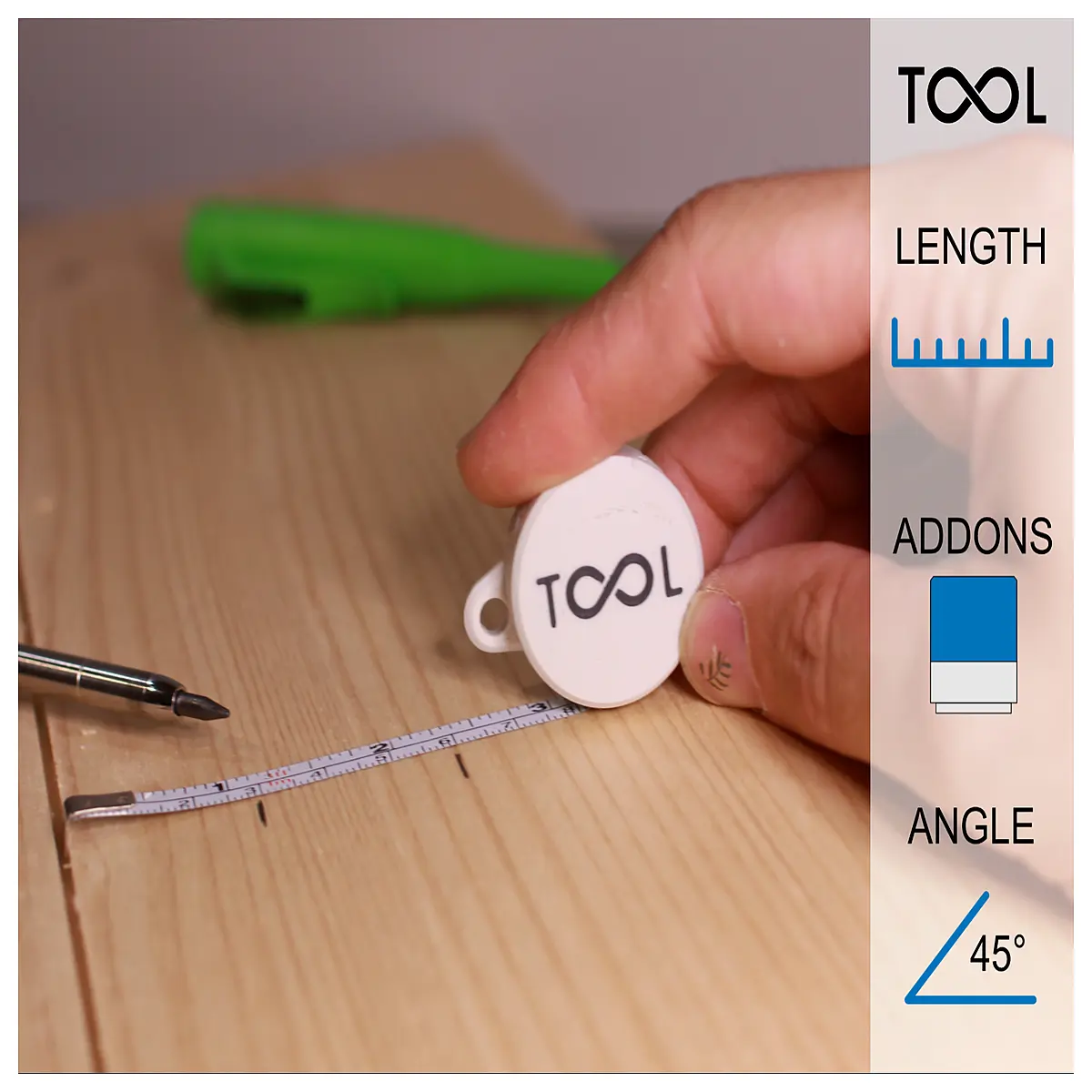 toolfinity 50cm tape measure retractable steel blade auto lock precision carpentry measuring tool for home improvement